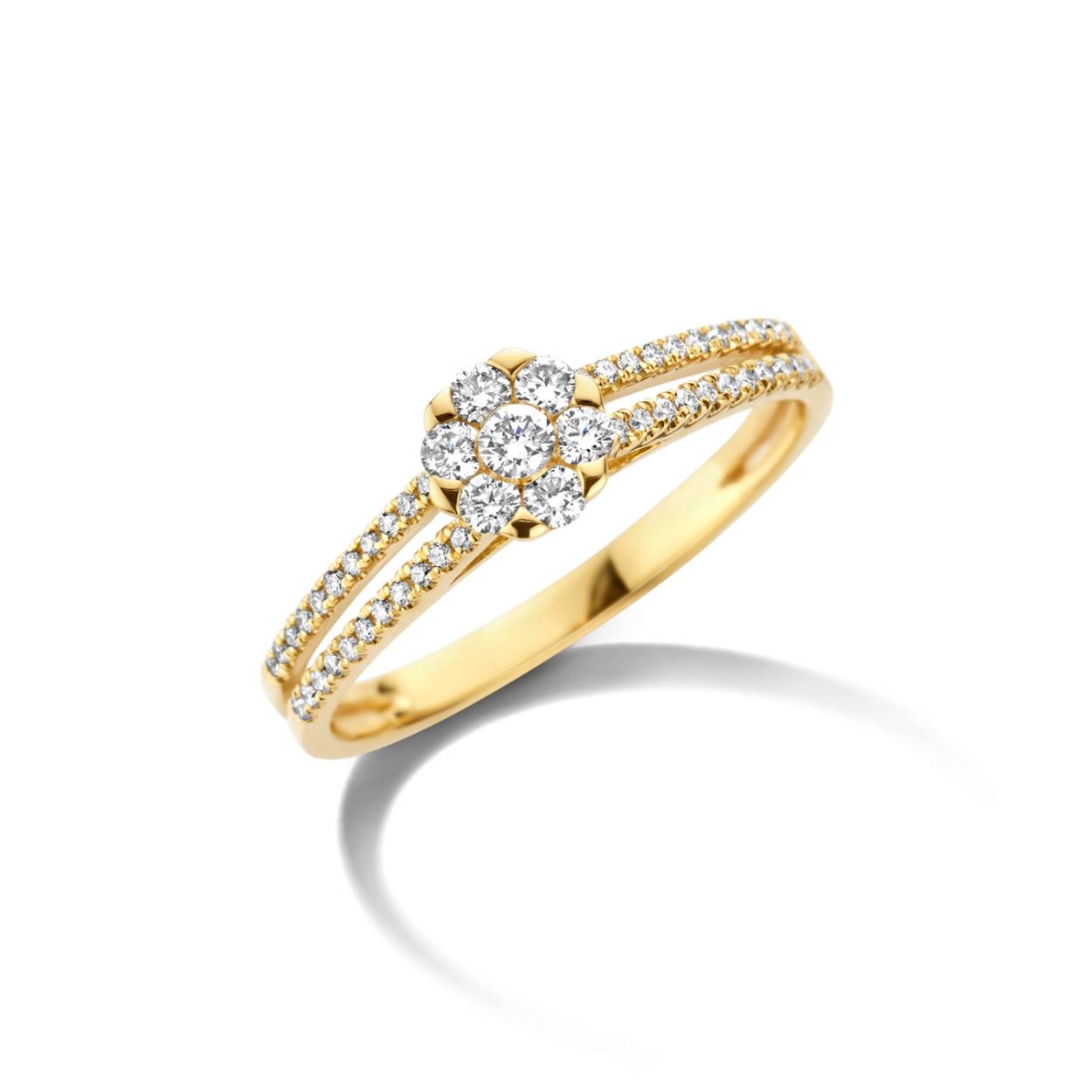 Ring wit goud 18kt met diamanten