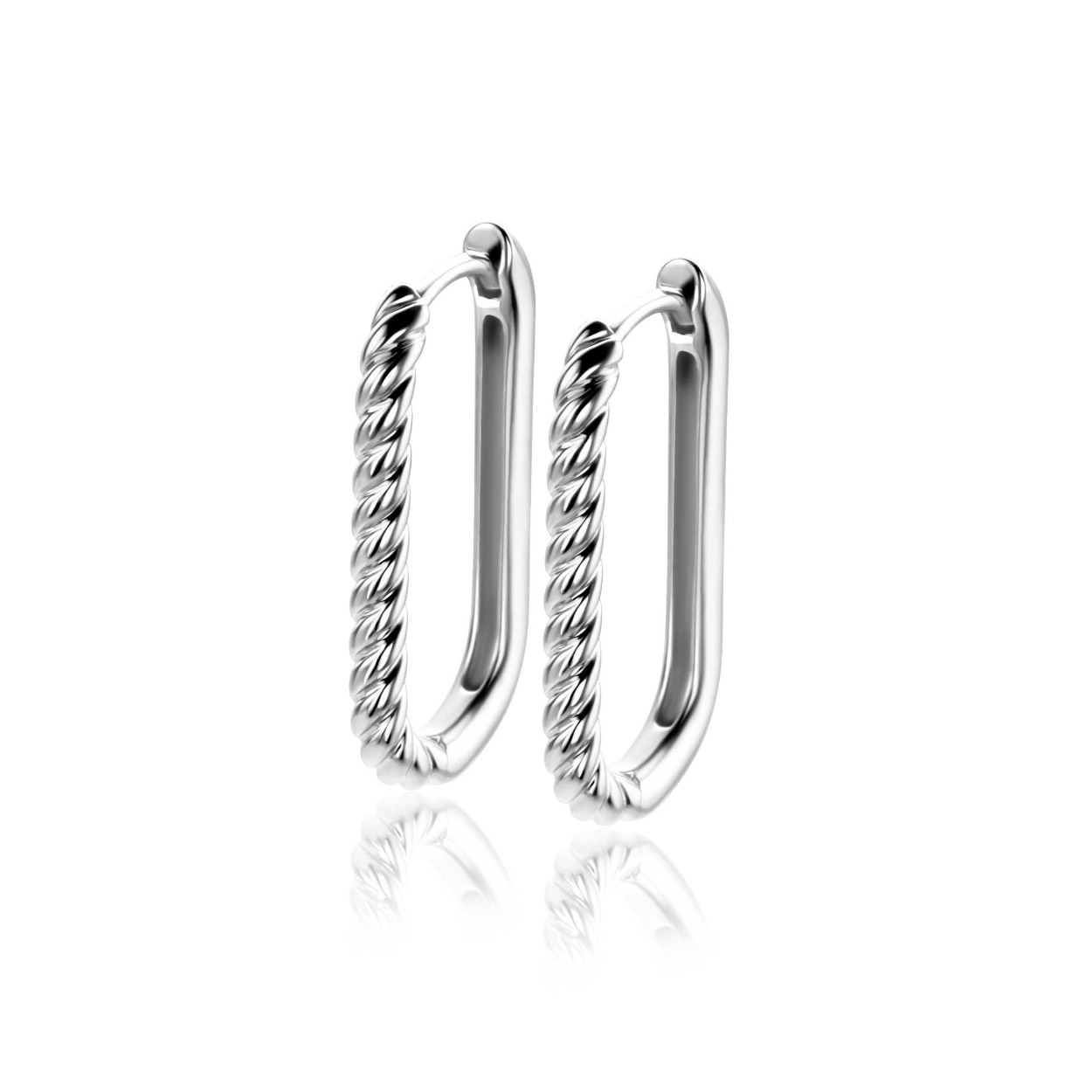 ZINZI zilveren oorringen (24x2mm) in ovale vorm met een gedraaide buis (zoals een wokkel). Met luxe en gemakkelijke klapsluiting. Vervaardigd van eerste gehalte zilver (925) en voorzien van een extra rodiumlaag voor een langdurige glans.