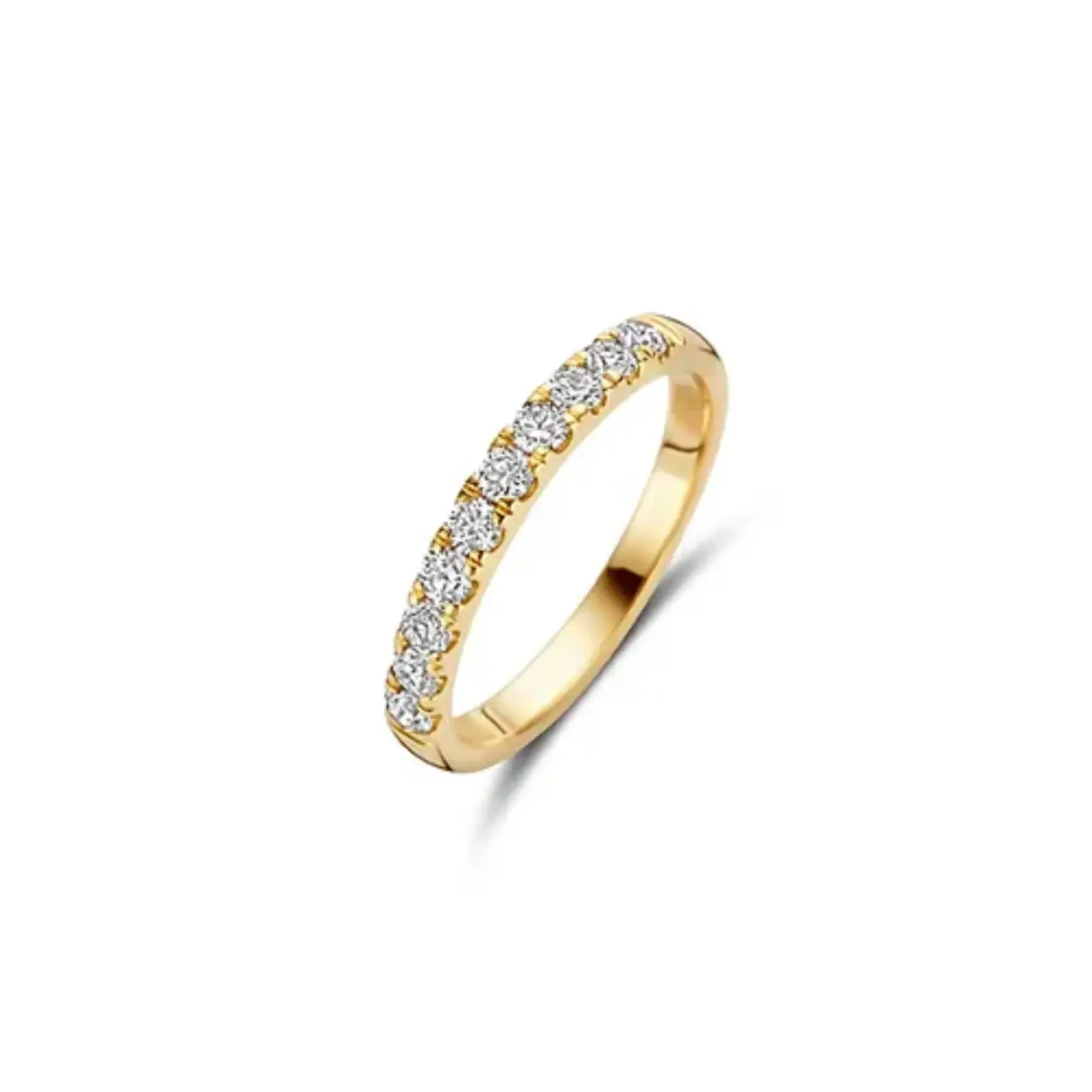 gouden Blush ring, rijring 0.48ct LG diamant mt54
