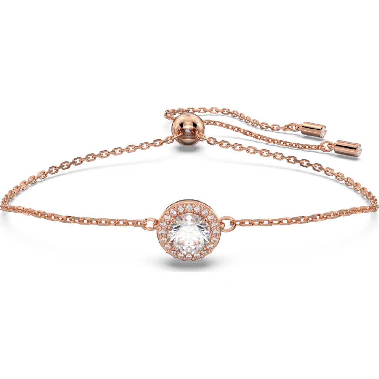 De eenvoud van deze Constella-armband maakt het sieraad zo mooi. De opvallende en vakkundig vervaardigde steen in het midden is omringd door schitterend pavé en gezet op een chique ketting met roségoudkleurige toplaag. Combineer met andere sieraden uit de Constella-lijn voor een subtiel statement.