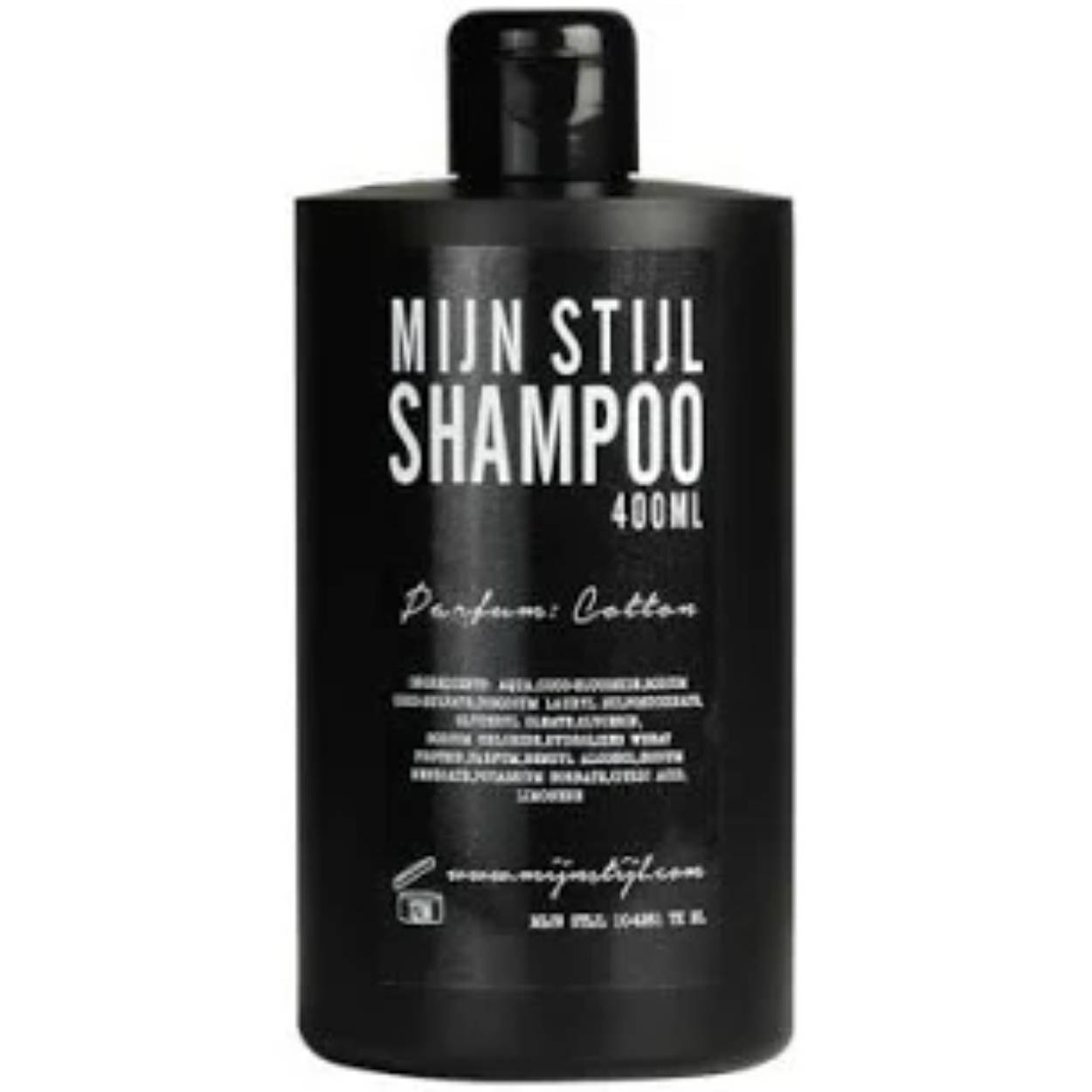 Heerlijke shampoo van het merk MIJN STIJL. Heeft een mooie stylish verpakking. Ruikt lekker naar de geur Cotton. 400 ml.