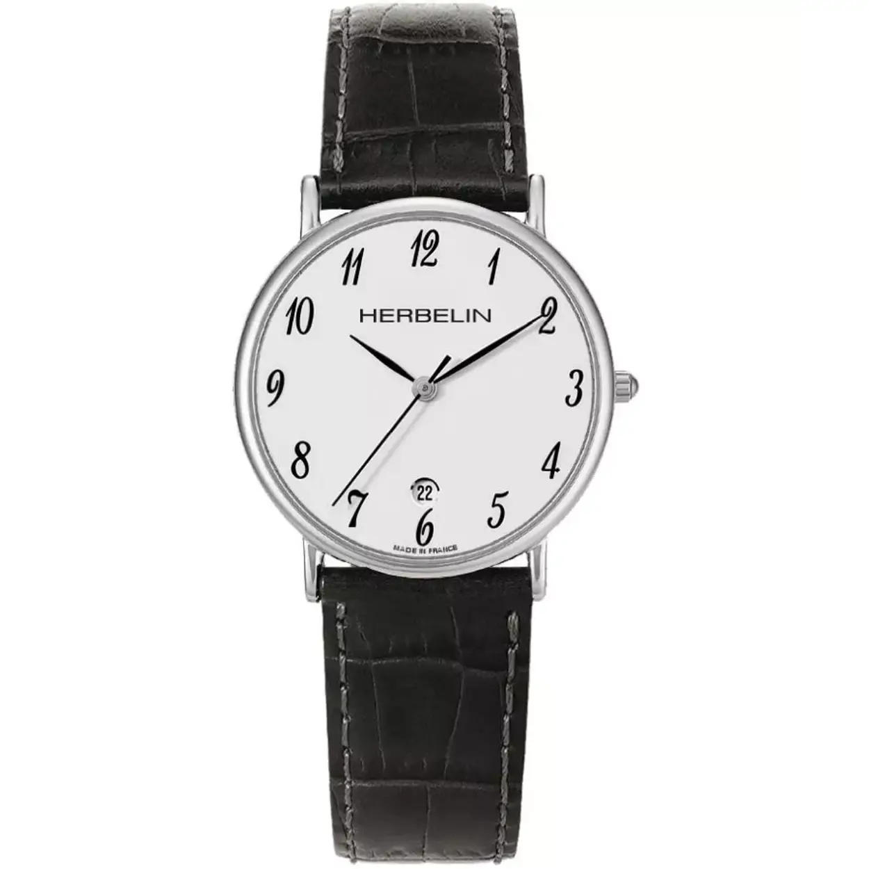 Het Herbelin horloge combineert een eenvoudig, esthetisch design met functionaliteit