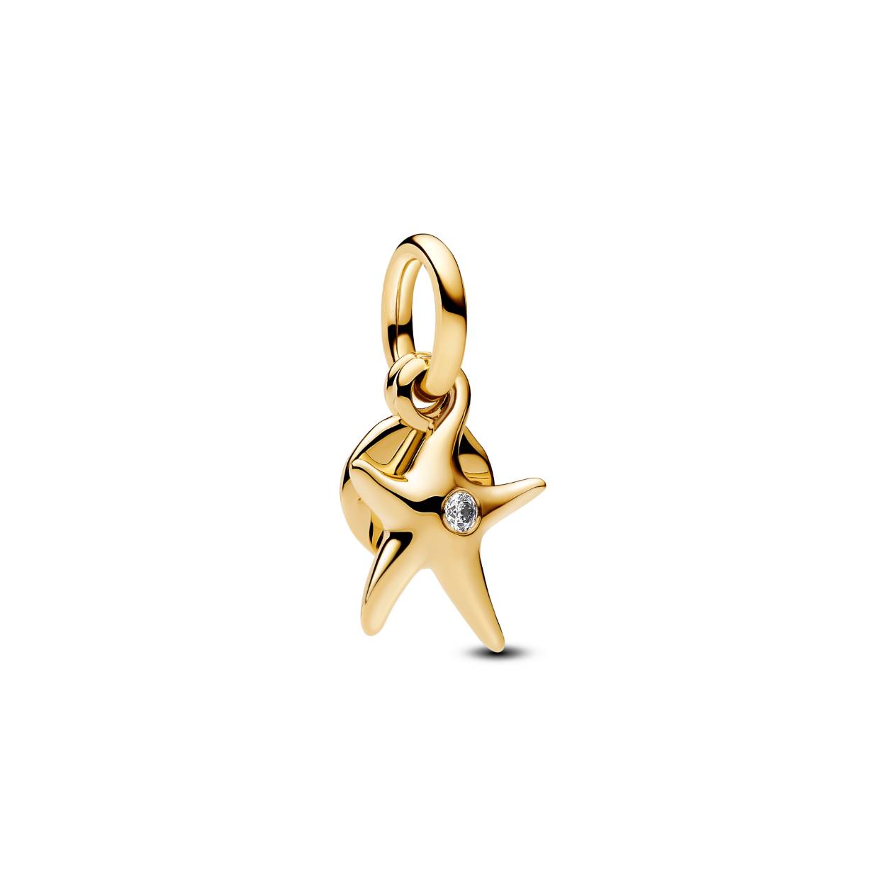 gold plated hanger zeester met zirkonia