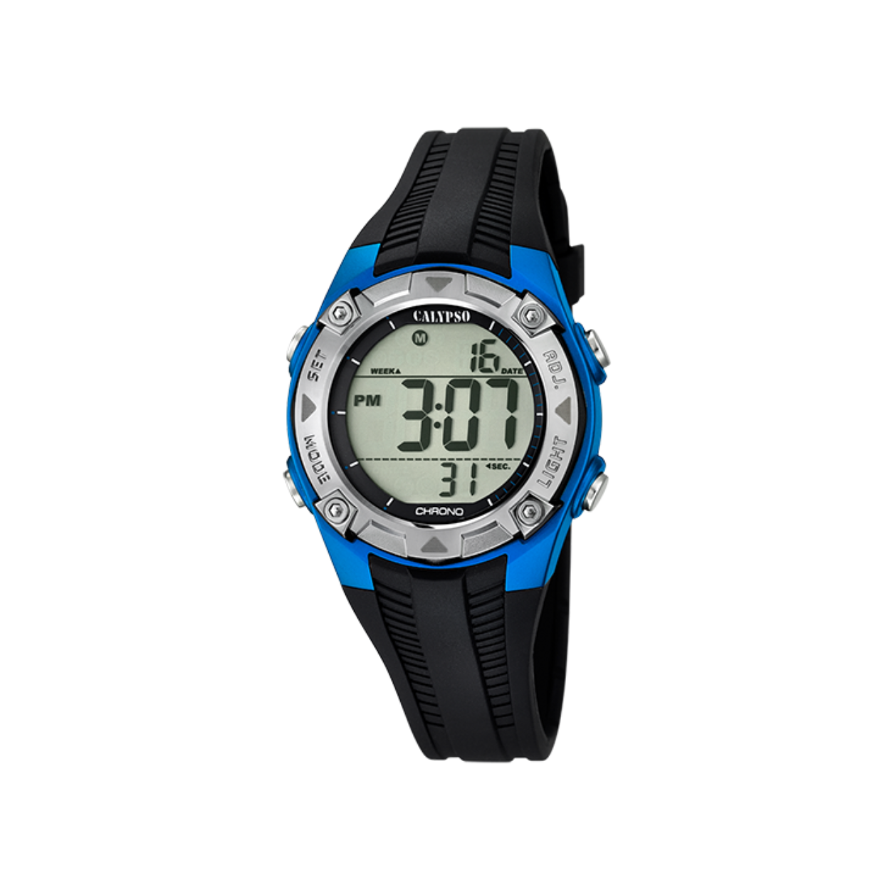 Een stoer horloge voor hem of haar!
Een digitaal horloge met een kunststof kast en een rubber band Tot wel 10 ATM waterdicht!
