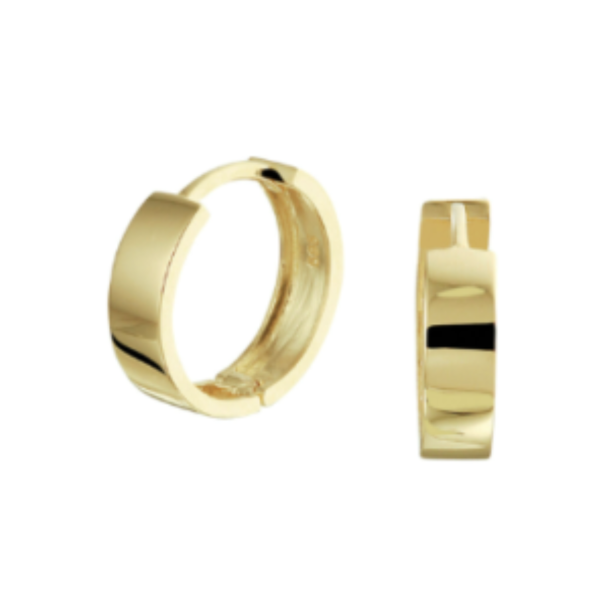 gouden klapoorringen 12/3mm