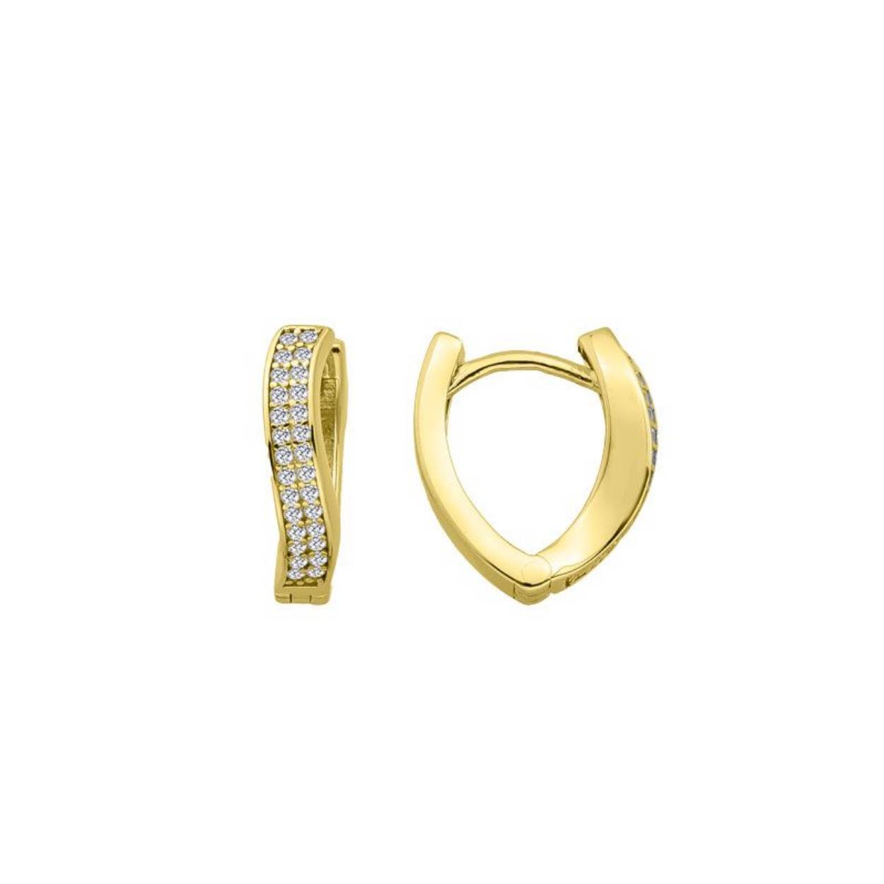 MY iMenso Creoli creol "Double CZ 17mm" 9251Mgoldptd)