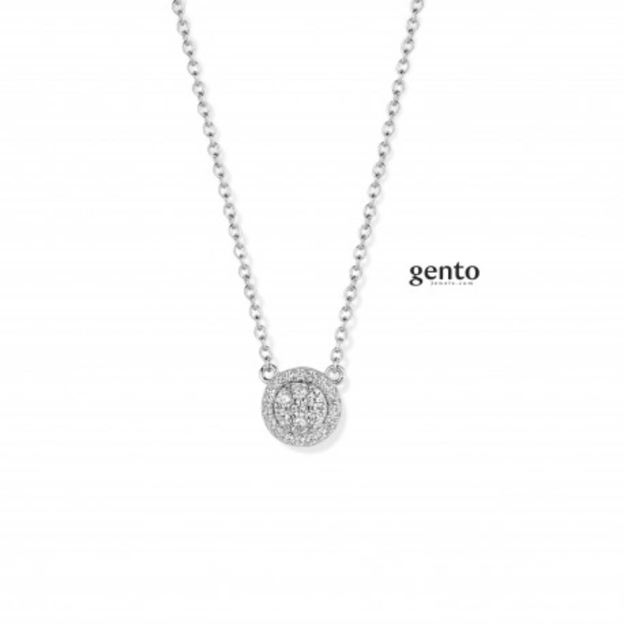 Zilveren ketting met zirconium