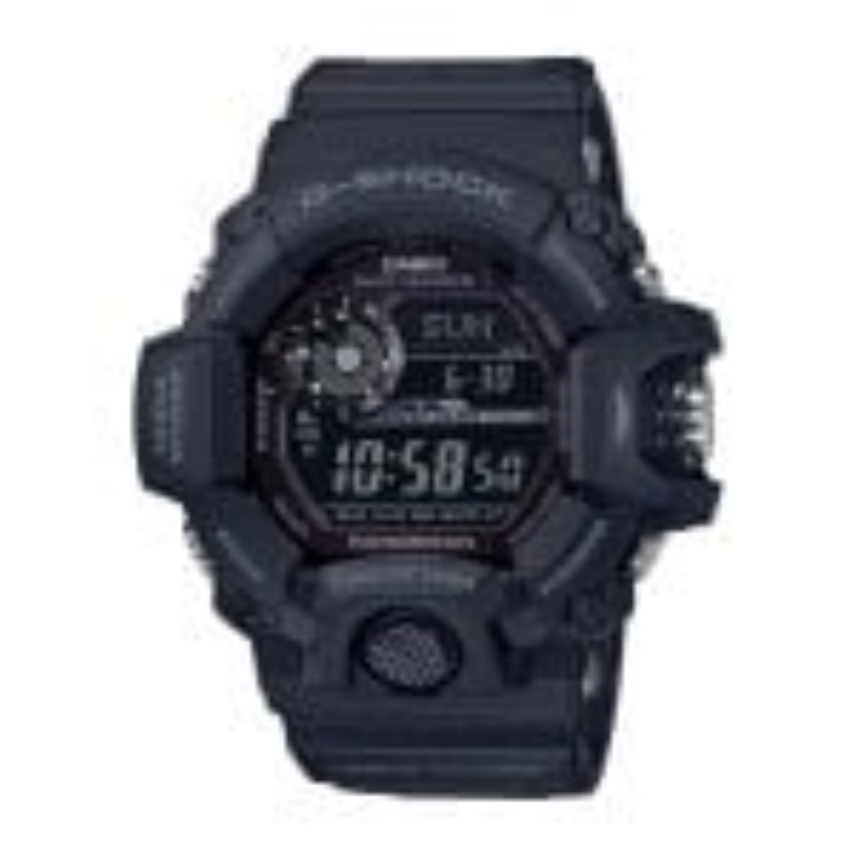 Dit shockproof Casio horloge bevat radiogestuurde tijdsweergave, solar, barometer, thermometer, kompass, Hoogtemeter, Zonsopgang en ondergang en is uitgerust met nog veel meer funkties