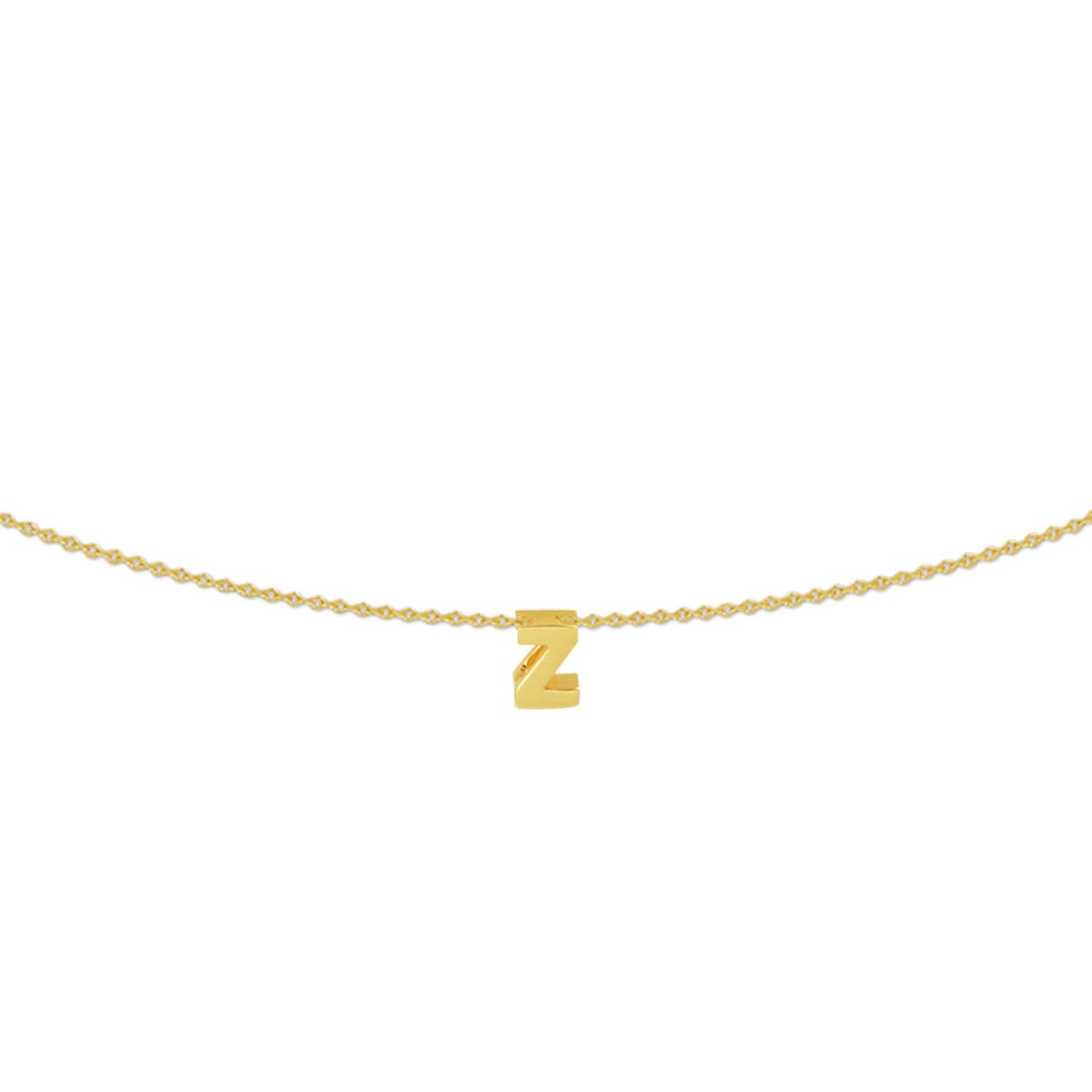 Geelgoud 14 karaat anker collier met hanger letter Z geelgoud 