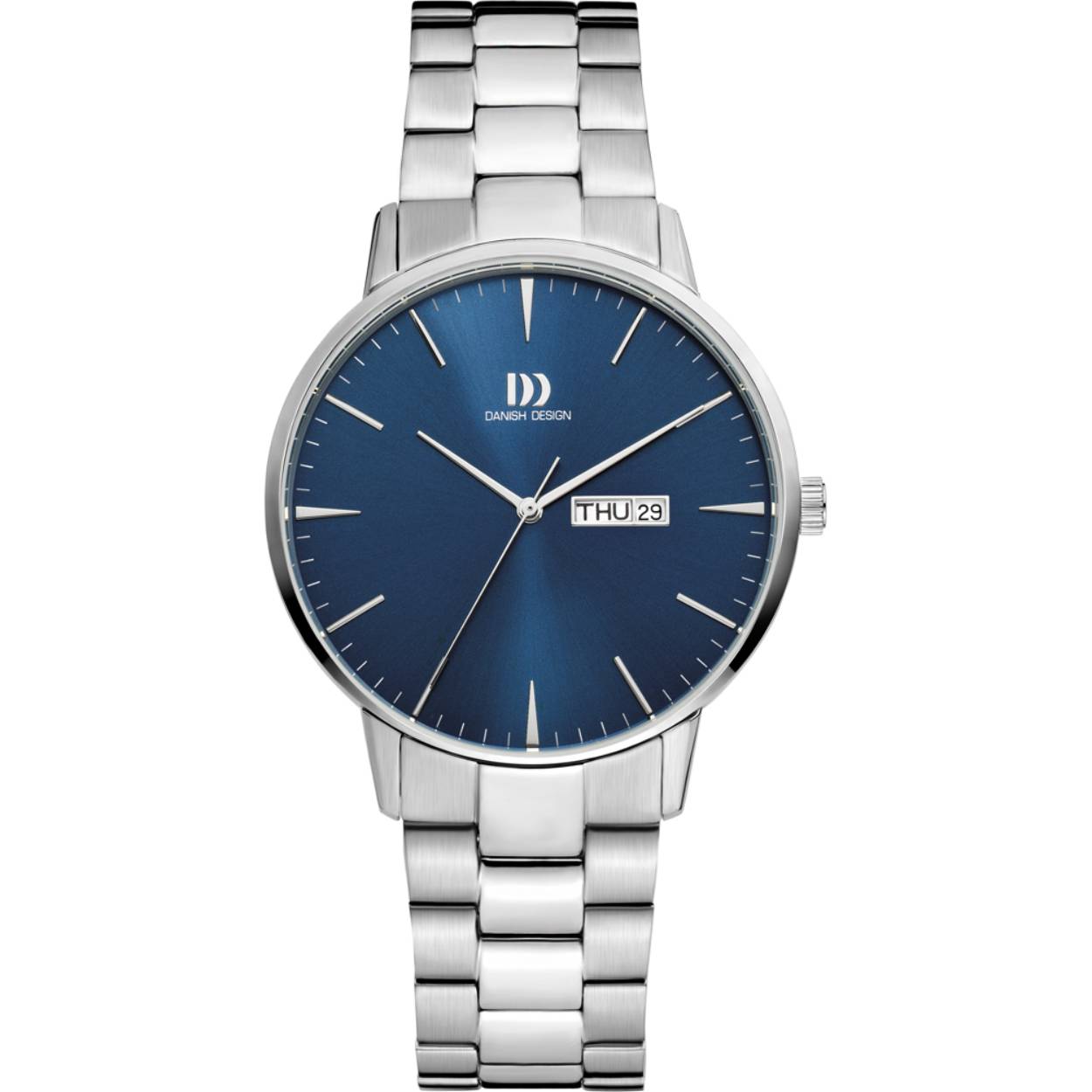 Danish Design herenhorloge  IQ68Q1267 heeft een 41 mm kast van edelstaal met mineraalglas en een schakelband van edelstaal. Het horloge is 3ATM waterdicht.