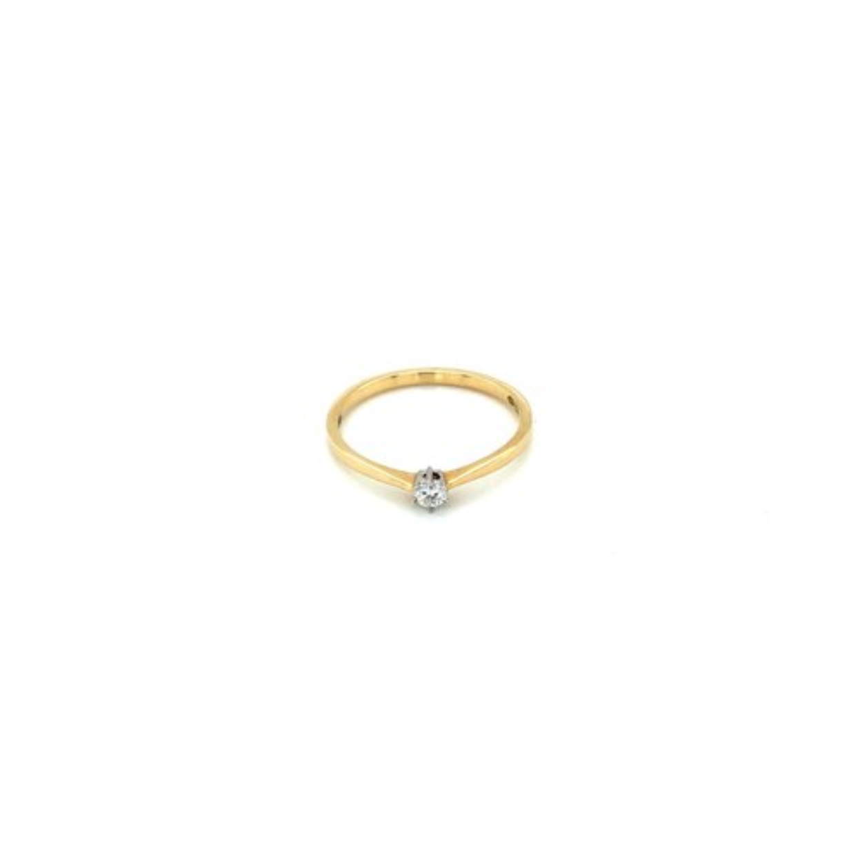 14Kt ring wg 1x0.07ct H SI