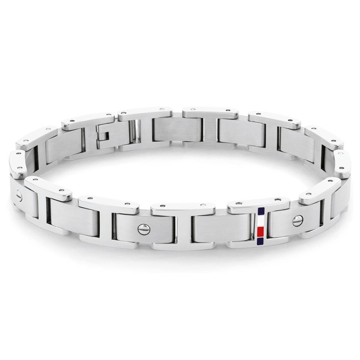 Tommy Hilfiger Jewels TJ2790393 Armband Heren Zilverkleurig 20cm
Deze unieke armband van Tommy Hilfiger van de jewelry serie met nr: TJ2790393 is een stoer chique model. De zilverkleurige gematteerde heren armband heeft grove schakels met om en om een zirkonia erin en op lengte te maken is. De totale lengte is 20cm.

Het merk:
Tommy Hilfiger is wereldwijd &eacute;&eacute;n van de grootste designer lifestyle merken en is internationaal bekend om haar classic American cool stijl. De sieraden zijn voor dames en heren met een eigen stijl, die niet bang zijn om dit aan de wereld te laten zien.

Specificaties:
- Zilverkleurige armband
- Materiaal: Staal
- Totale lengte 20cm
- Heren sieraad