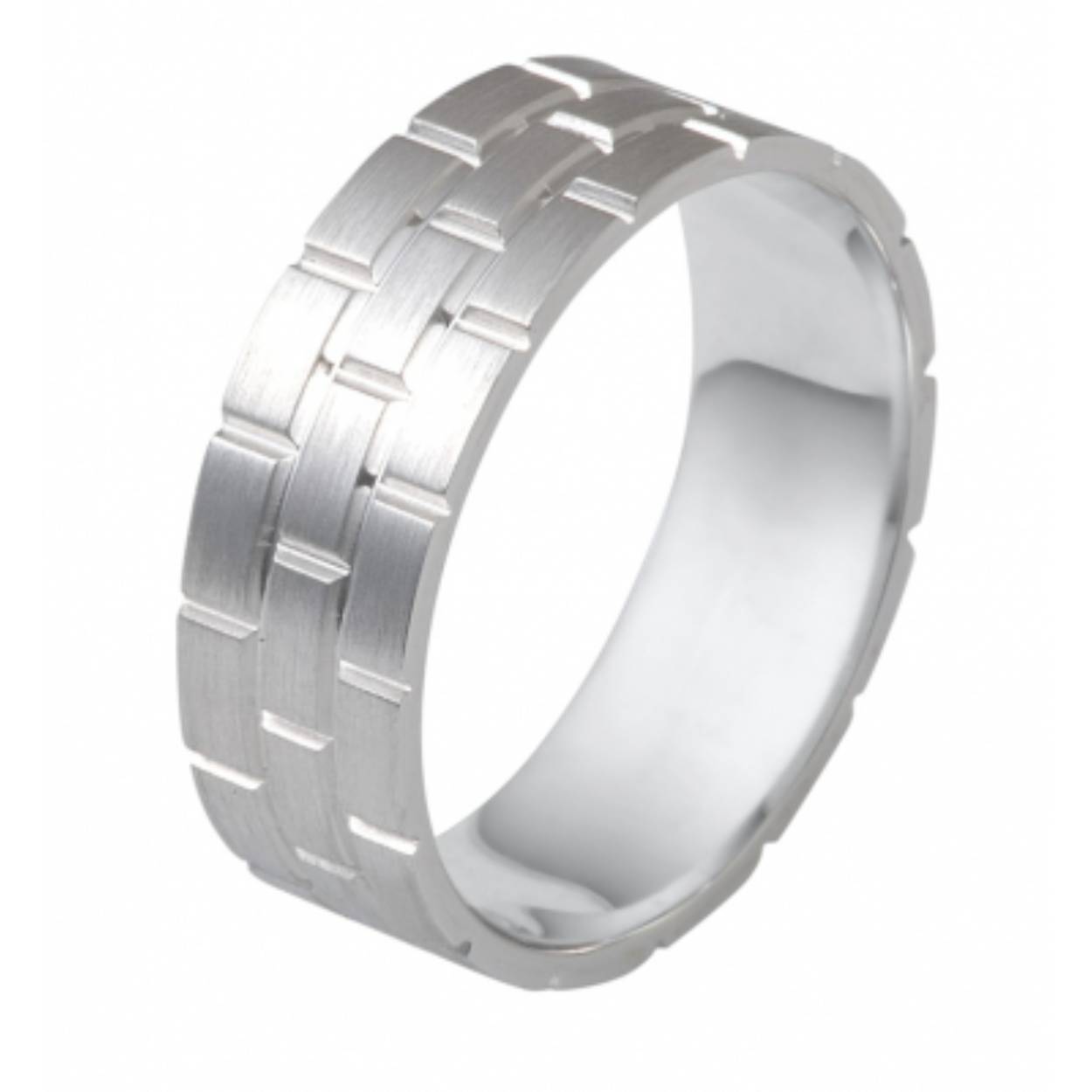 witgouden trouwringen, mat/glimmend 5 mm breed de damesring heeft geen briljant
De prijs is op aanvraag