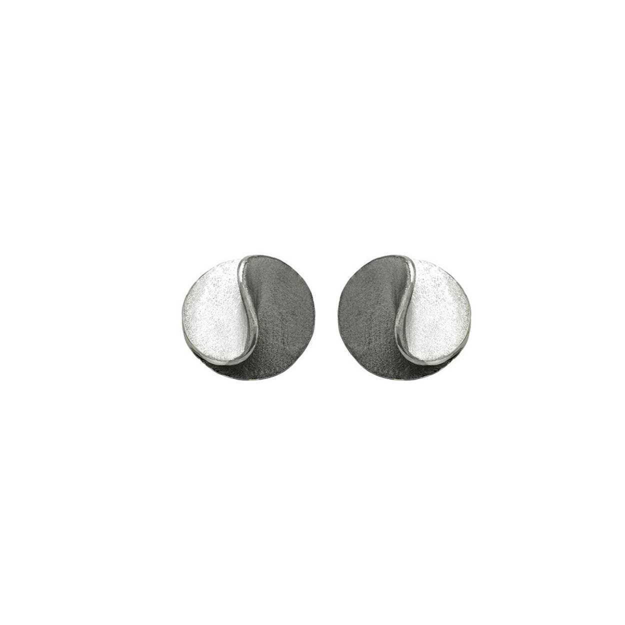Jorge Revilla SUN collectie oorstekers in sterling zilver en zwart ruthenium