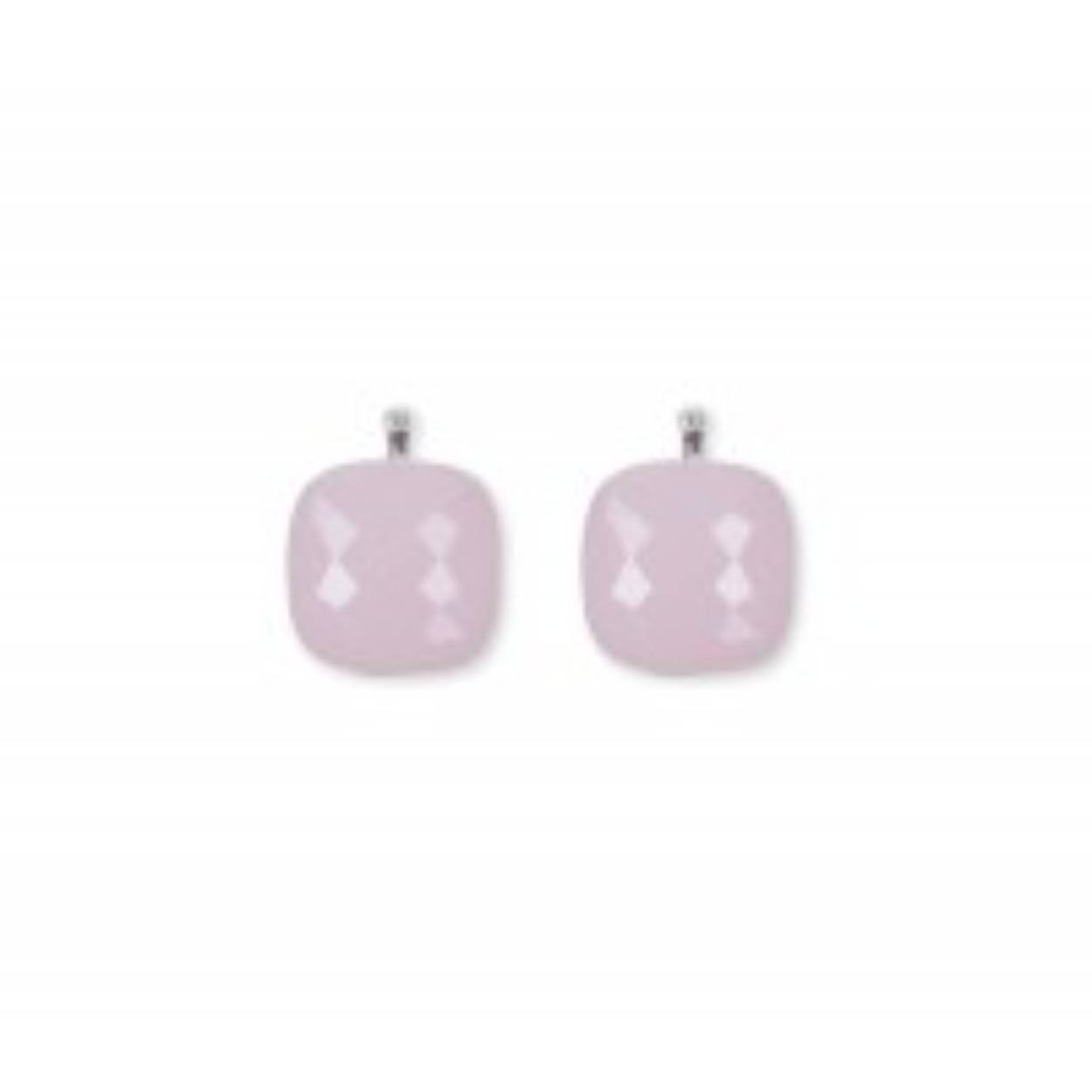 oorbedel E56 Rose kwarts zv/gd