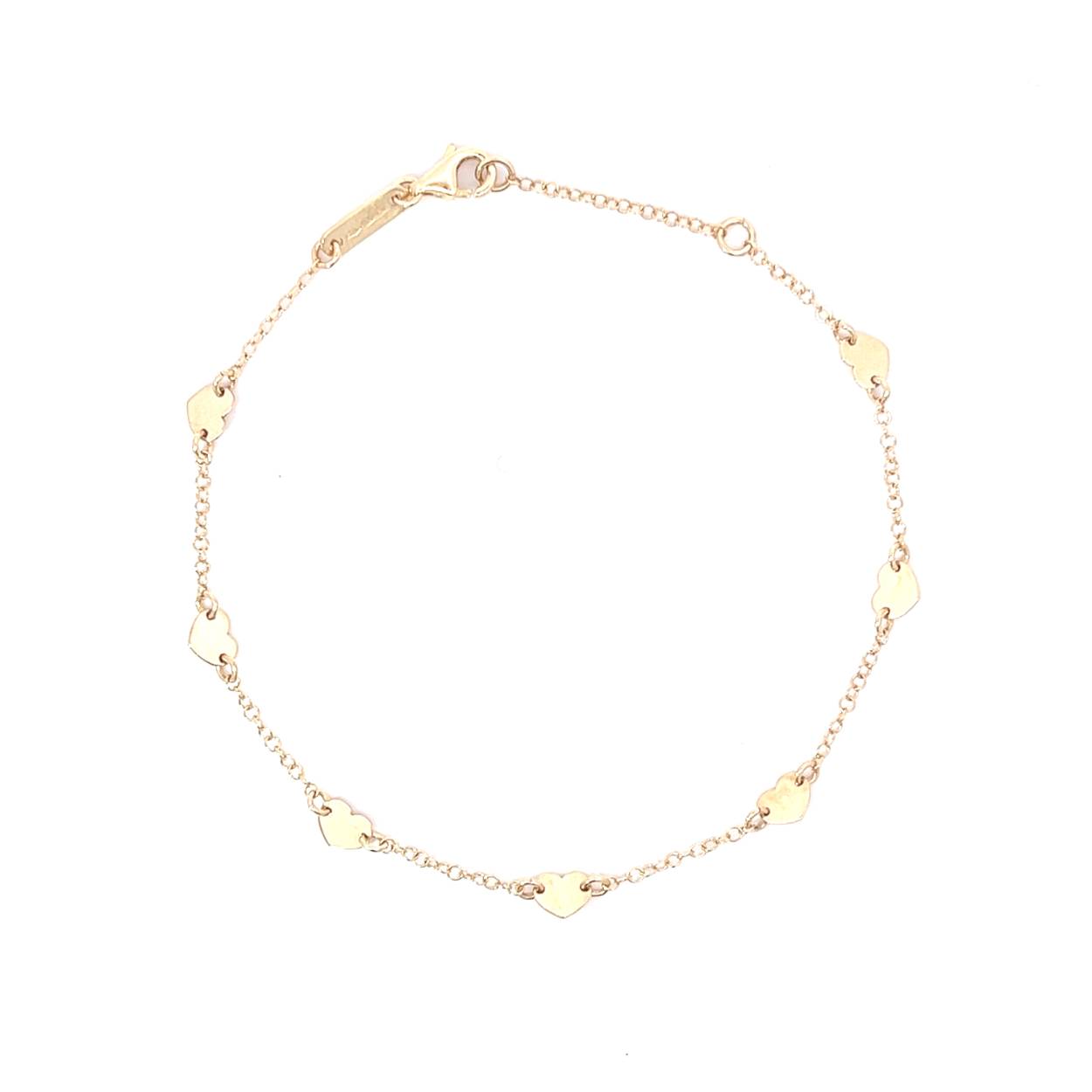 Femme Adoree Armband goud 18k met hartjes
