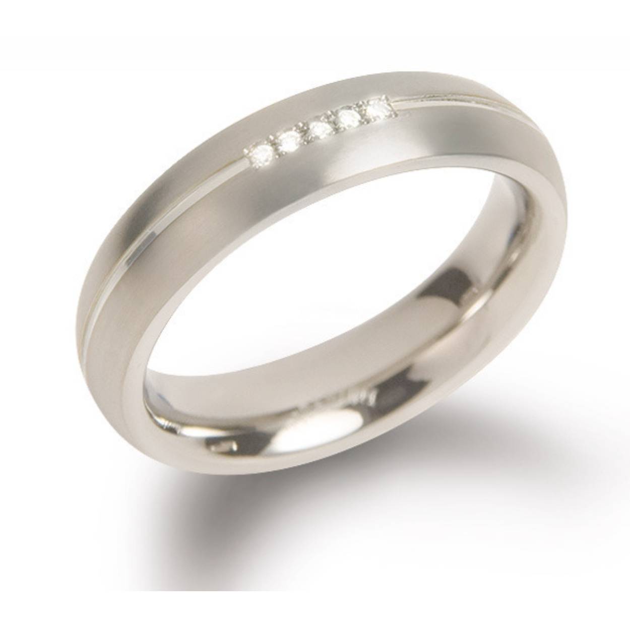 Dit is een ring van het merk Boccia Titanium