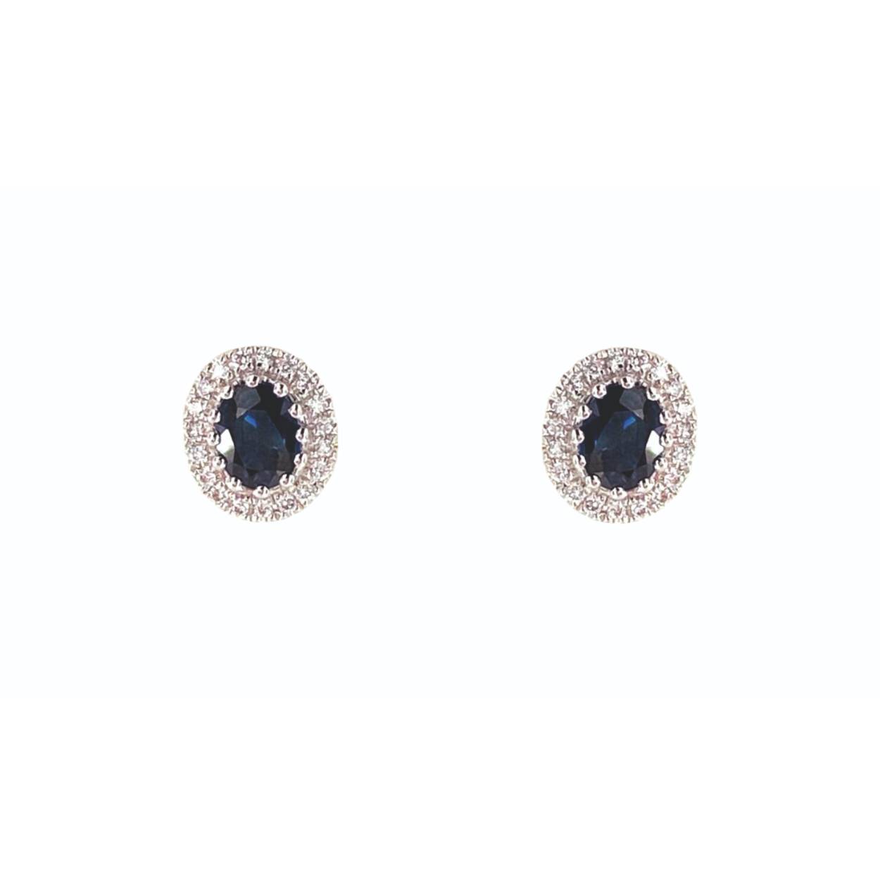 Gouden oorbellen 18 karaat + 0.12ct