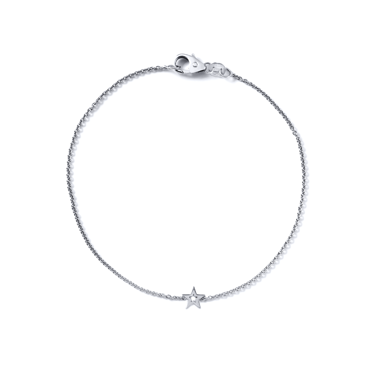 14 kt wit gouden armband met sterretje
Collectie 'Tiny Ones' van Miss Spring
Ook verkrijgbaar met andere tekens (hartje, maan, klaver, kruisje,...) en lettertjes.
Lengte: 18 cm (op maat bestellen is mogelijk)