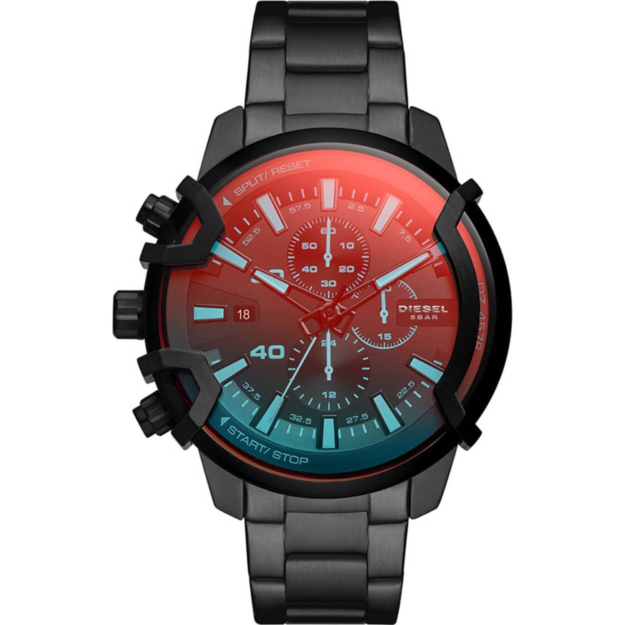 Dit Diesel horloge heeft een roestvrijstalen kast met een diameter van 48mm en is voorzien van een metalen band. In de kast bevindt zich een kwaliteitsuurwerk en is afgewerkt met mineraalglas.

Het horloge is 5ATM. Dit betekent dat het horloge geschikt is voor douchen. Verder wordt het horloge geleverd met 2 jaar wereldwijde garantie.
