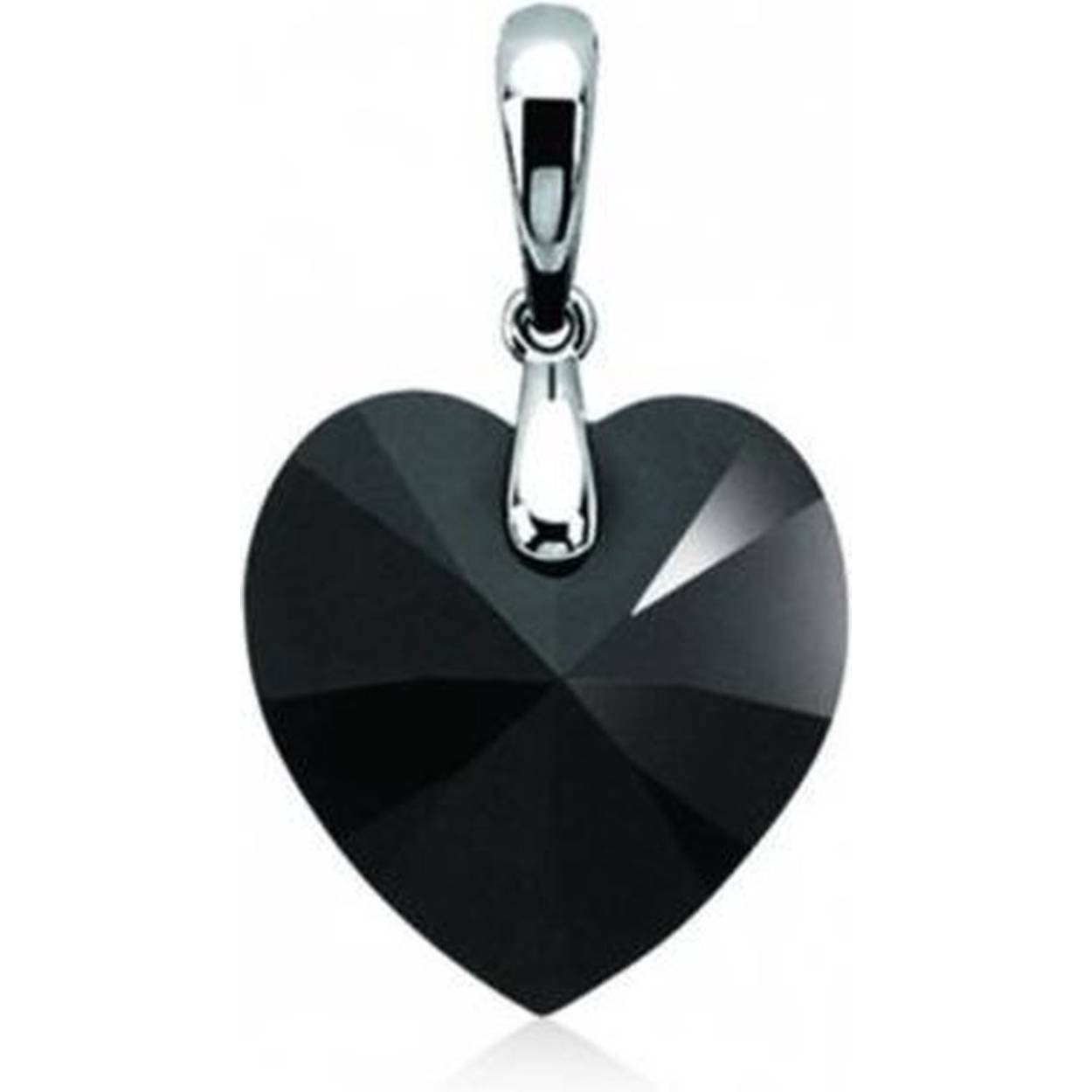 zinzi zilveren hanger hart zwart