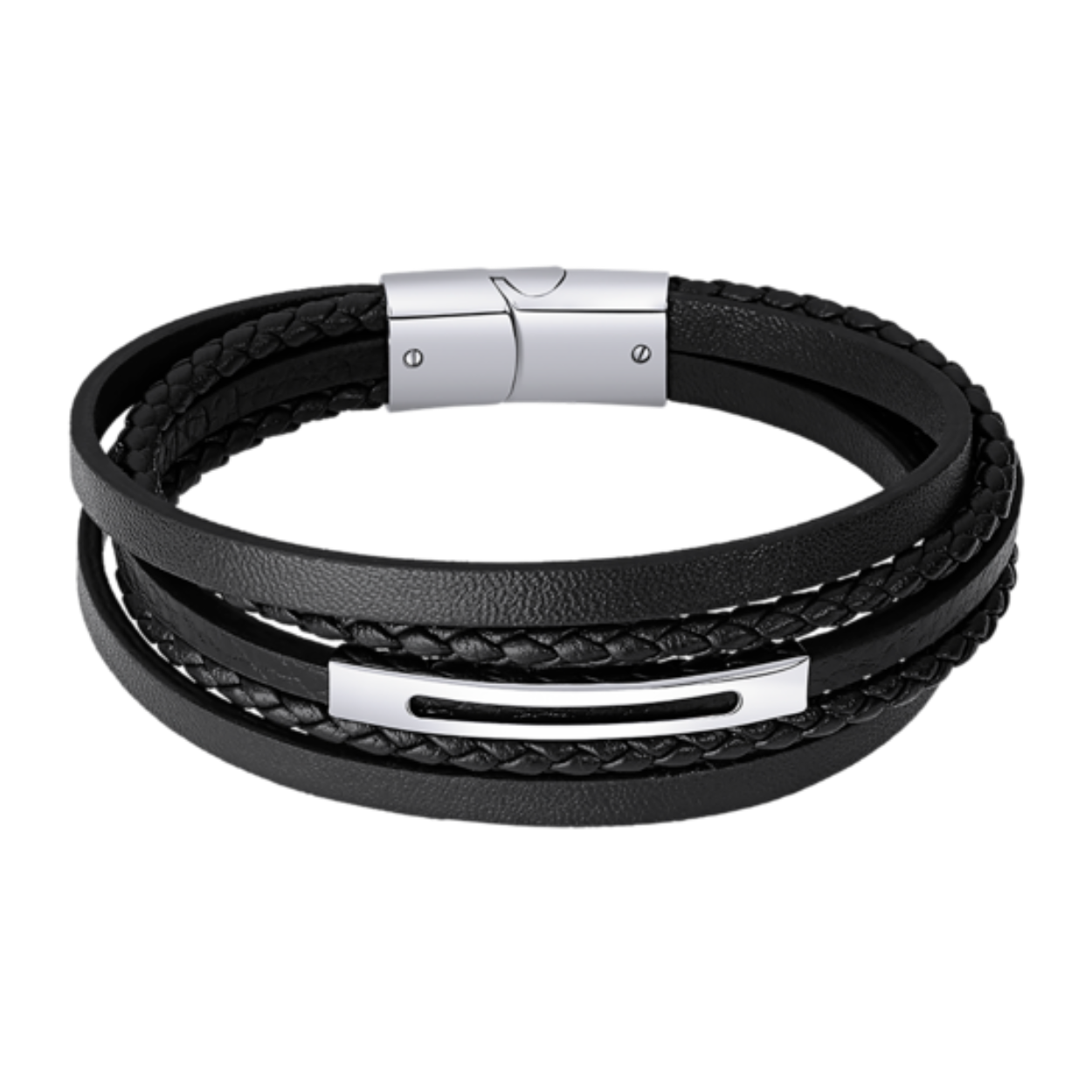 Deze Lotus Style Heren Armband is gemaakt van leer en heeft meerdere banden voor een stoere uitstraling. De armband is verstelbaar en past dus om elke pols. De beste manier om deze armband te dragen is om hem te combineren met een casual outfit voor een trendy look. Maak je look compleet met deze stijlvolle armband!