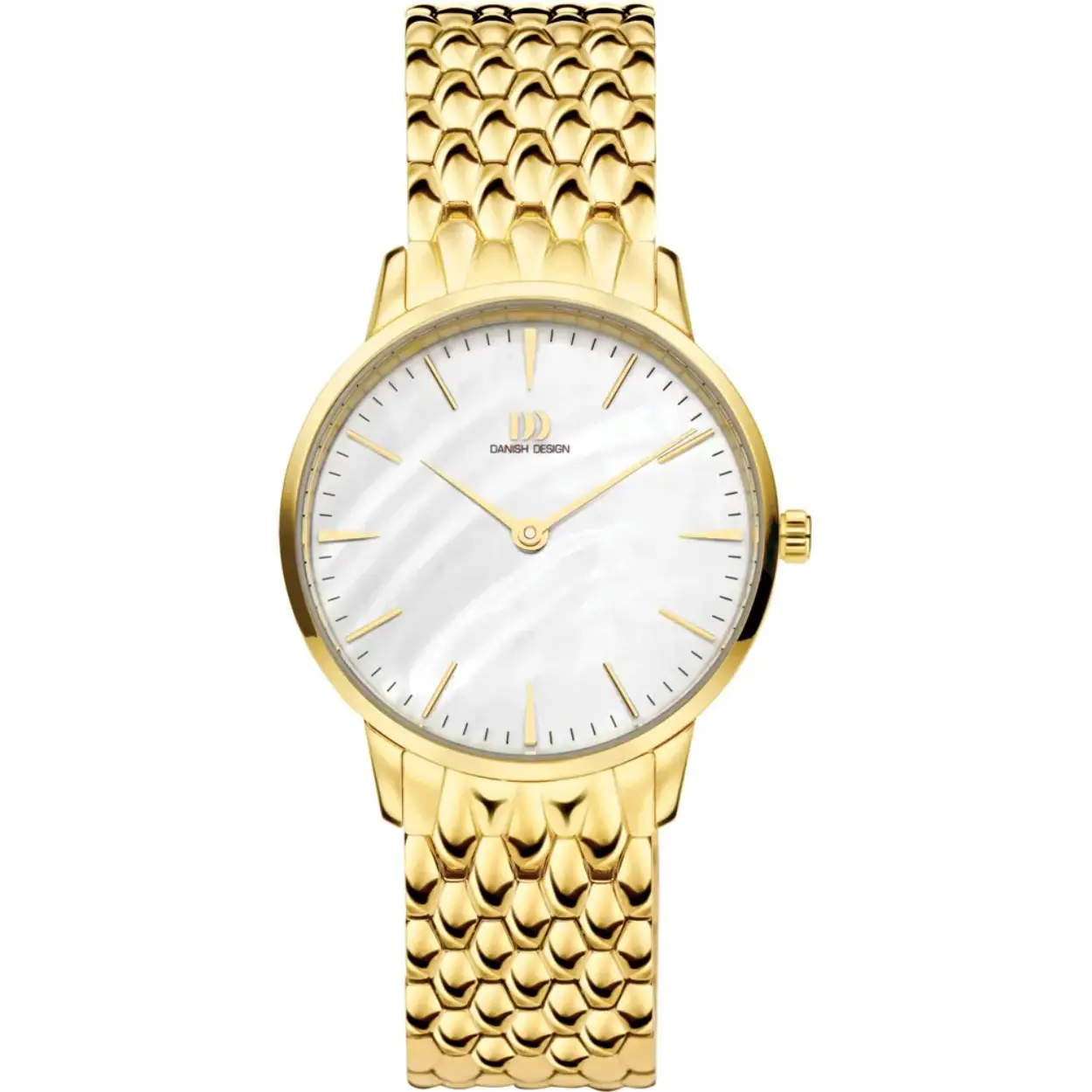 Danish Design horloge met stalen band, Akilia Link double/parelmoer