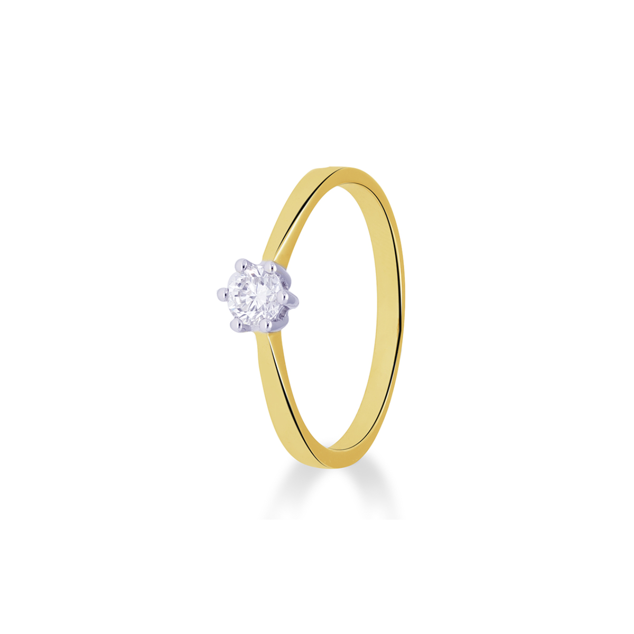 Deze prachtige diamanten ring is voorzien van een schitterende diamant die schittert bij elke beweging. De ring is gemaakt van hoogwaardig materiaal en heeft een tijdloos ontwerp dat past bij elke gelegenheid. Draag deze ring als een elegante toevoeging aan je outfit en laat jezelf stralen. Een absolute must-have voor iedere vrouw!