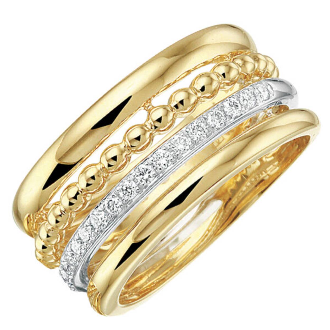 Fantasie Combi Ring met briljant GK3128-19-0017CRTHSI