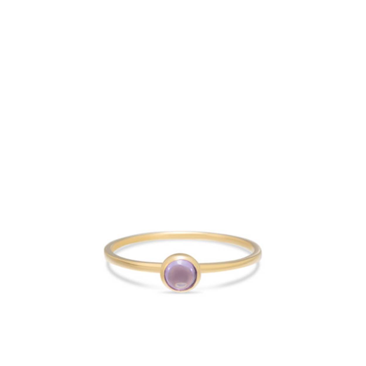 14 krt geelgouden ring met zirconia.
Maat 56.
