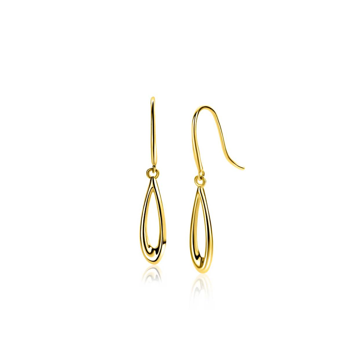 ZINZI GOLD oorhangers ovaal open