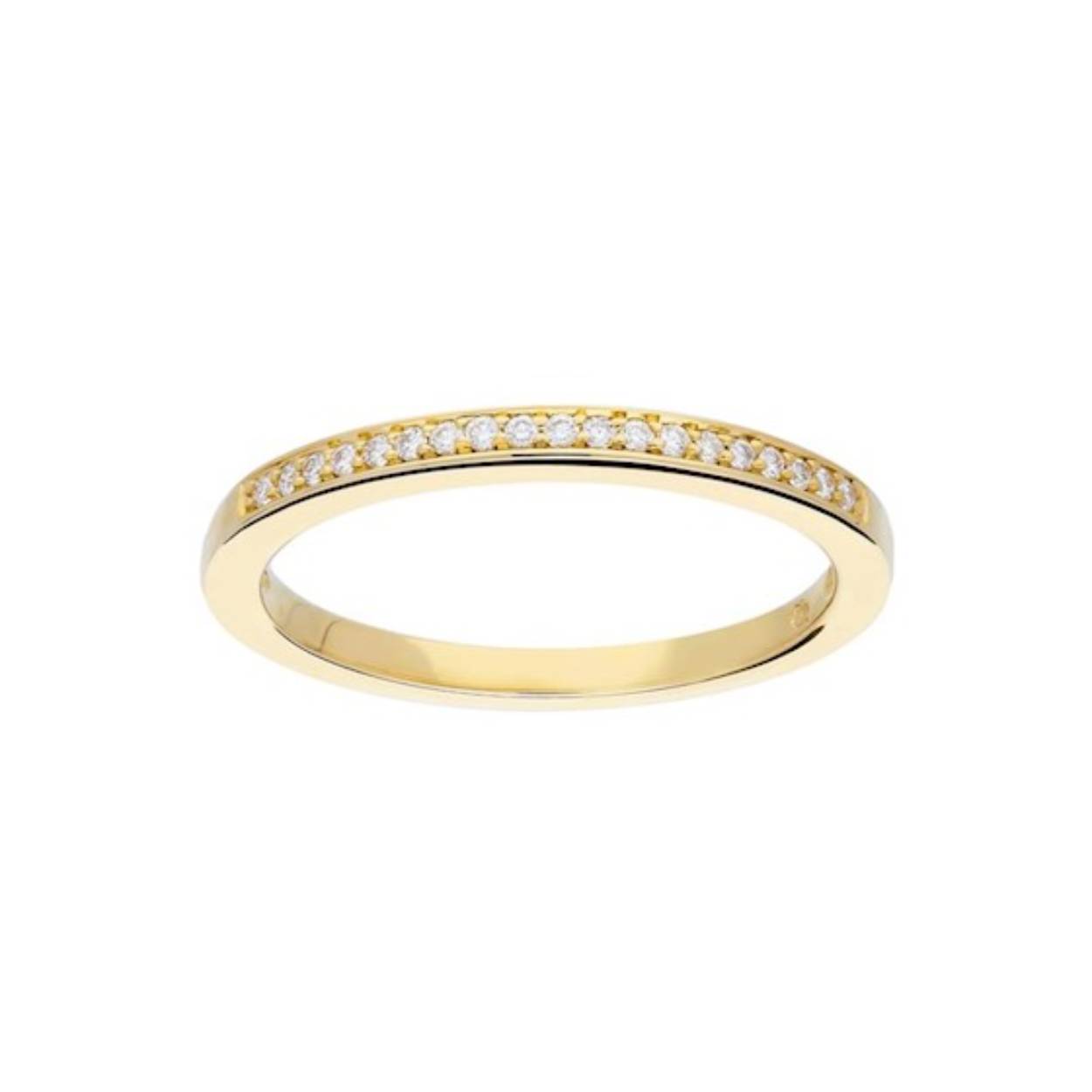 14krt Gouden Ring Diamant 19-0.09crt G/SI