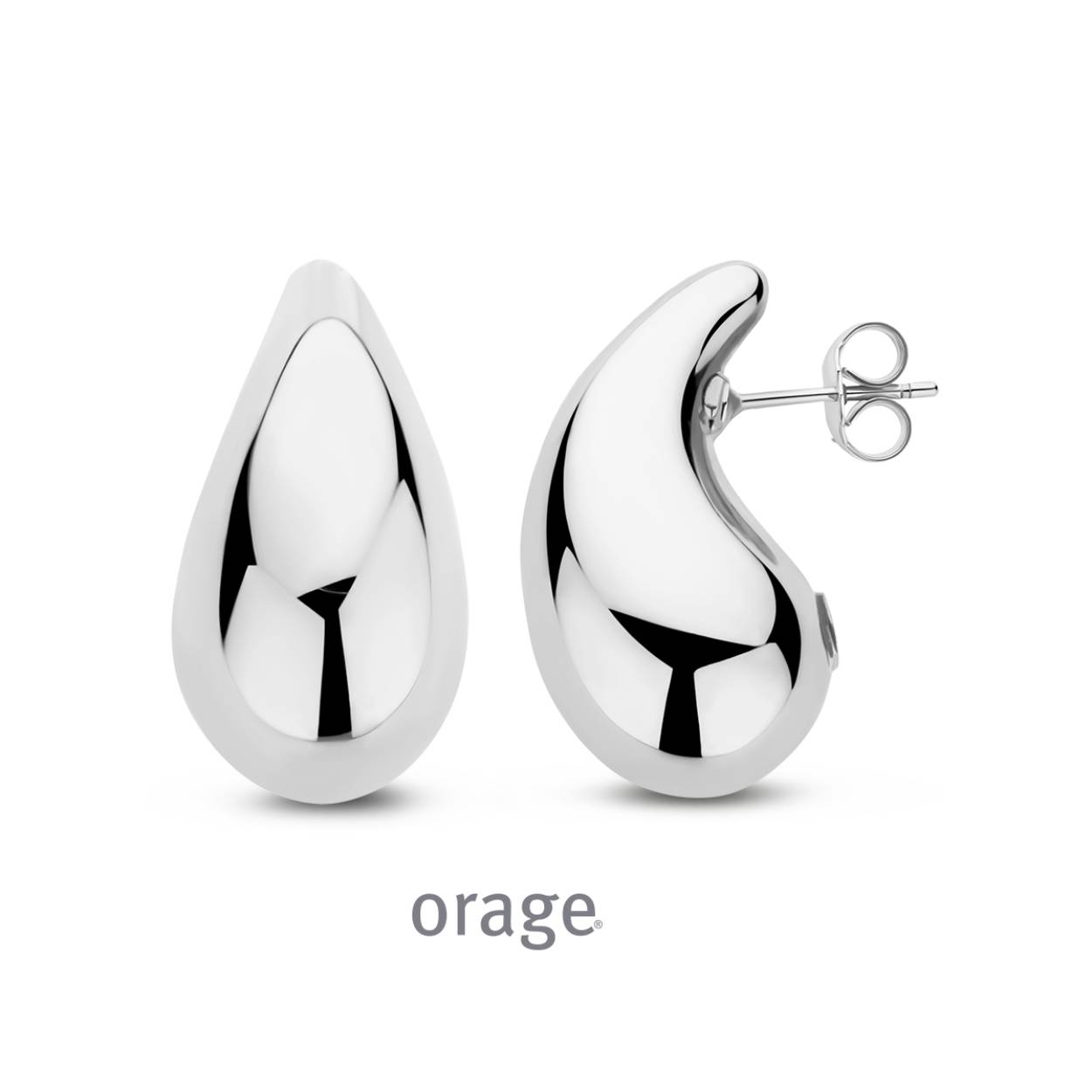 Orage Oorstekers in zilver  - AW367