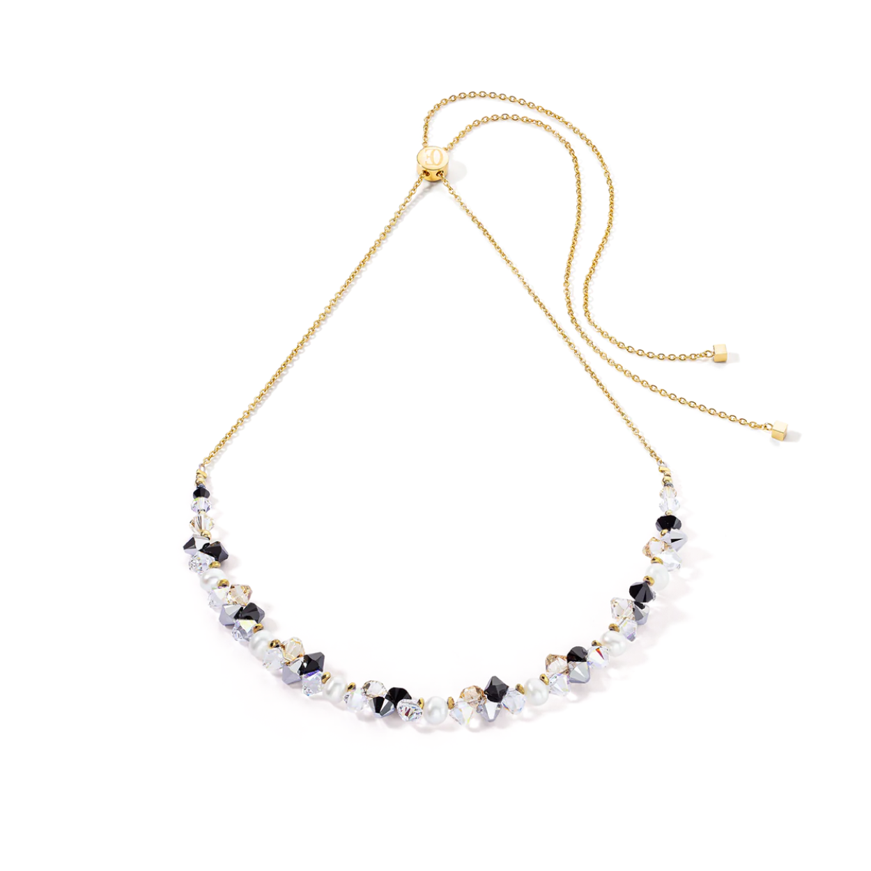 Coeur de Lion collier met crystals en zoetwaterparels
op diverse lengtes te dragen.

Maak de set compleet met de bijpassende armband en oorsieraden