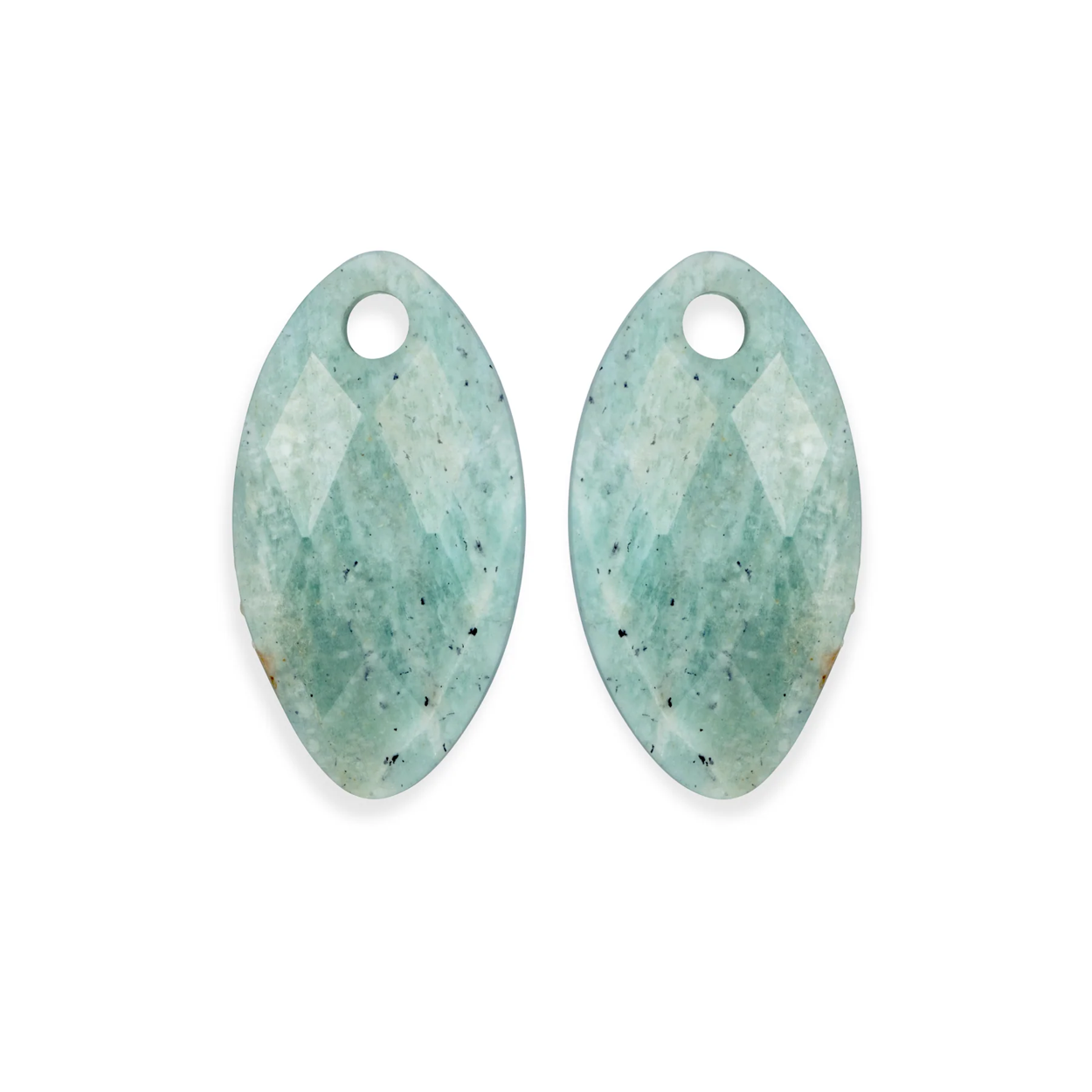 Sparkling Jewels Earstones Leaf Rich Green Amazonite
