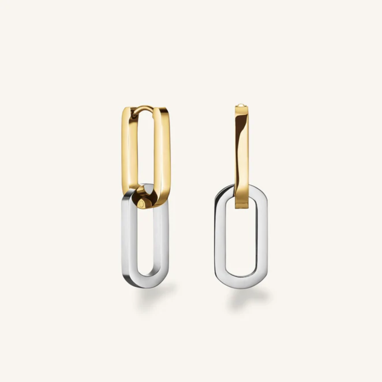Rosefield Duotone Link Hoops JEDLG-J712