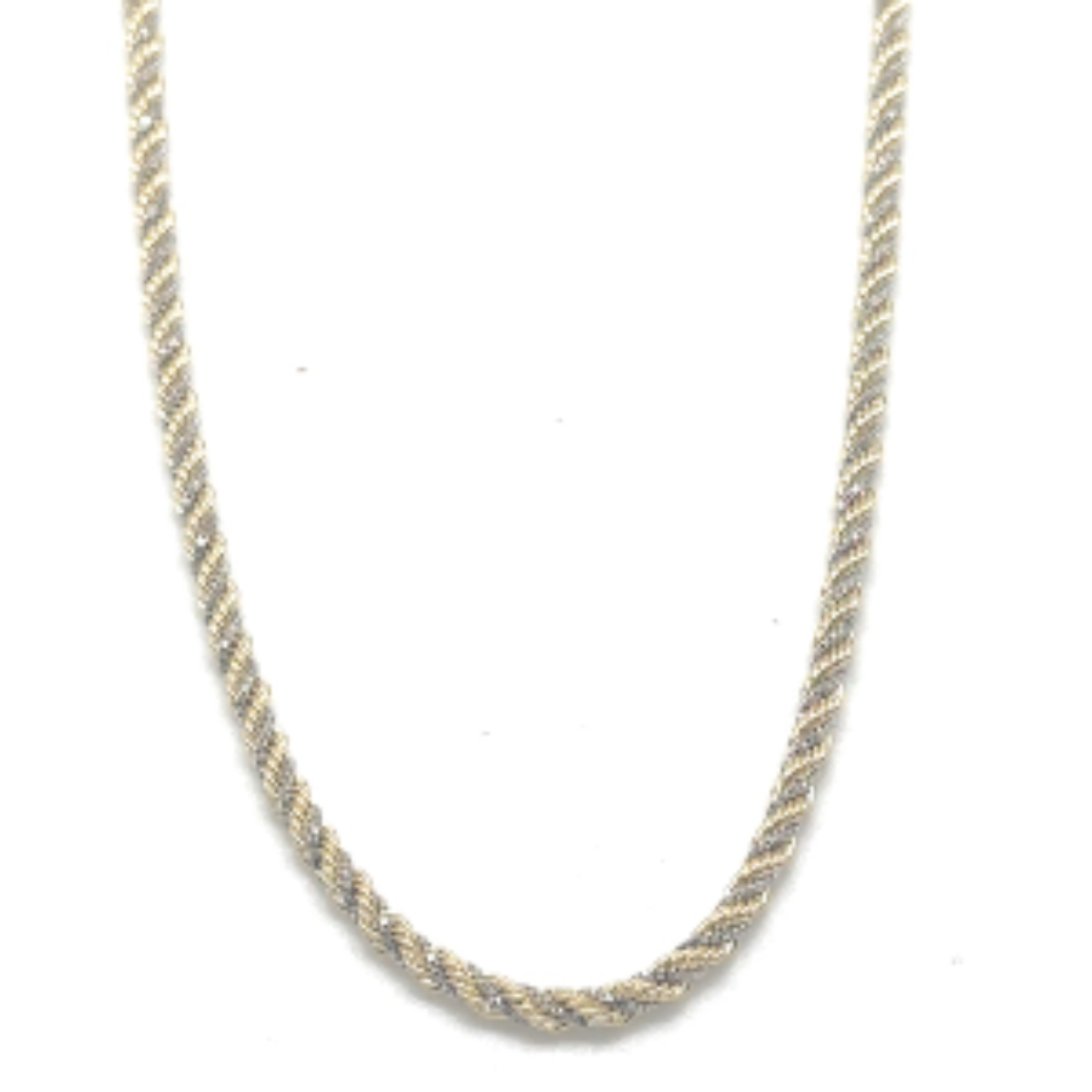 14k gouden bicolor collier van 45 cm. collier is 2.5 mm breed en is ca 6 gram. 