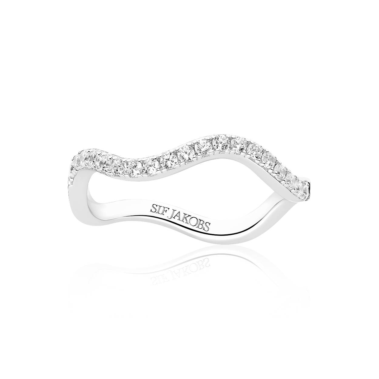Sif Jakobs ring 'Ellera Waves' SJ-R3869-CZ-54 zilver met zirkonia's 
 Ringmaat: 54
Breedte in mm: 2