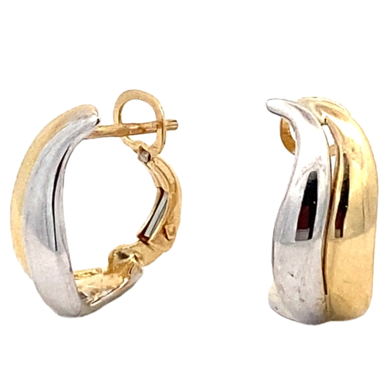 14krt bicolor oorsieraden van het merk Monzario