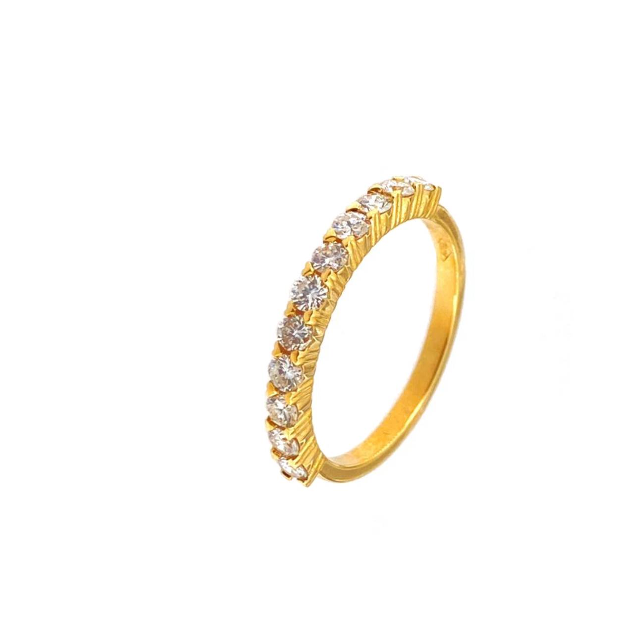 18kt GG zetting hartjes + 0.55ct brilj