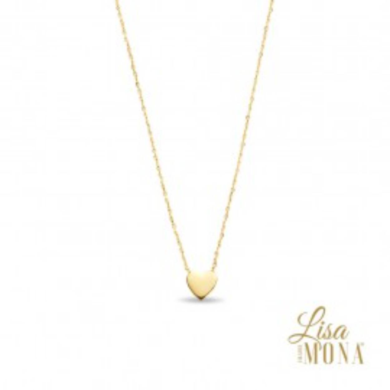 Lisa Mona collier 14kt hartje