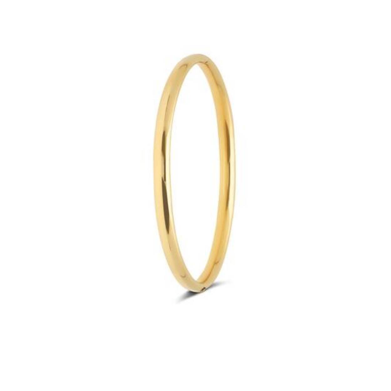 Geel Goud Bangle 5x62mm met Zilveren Kern