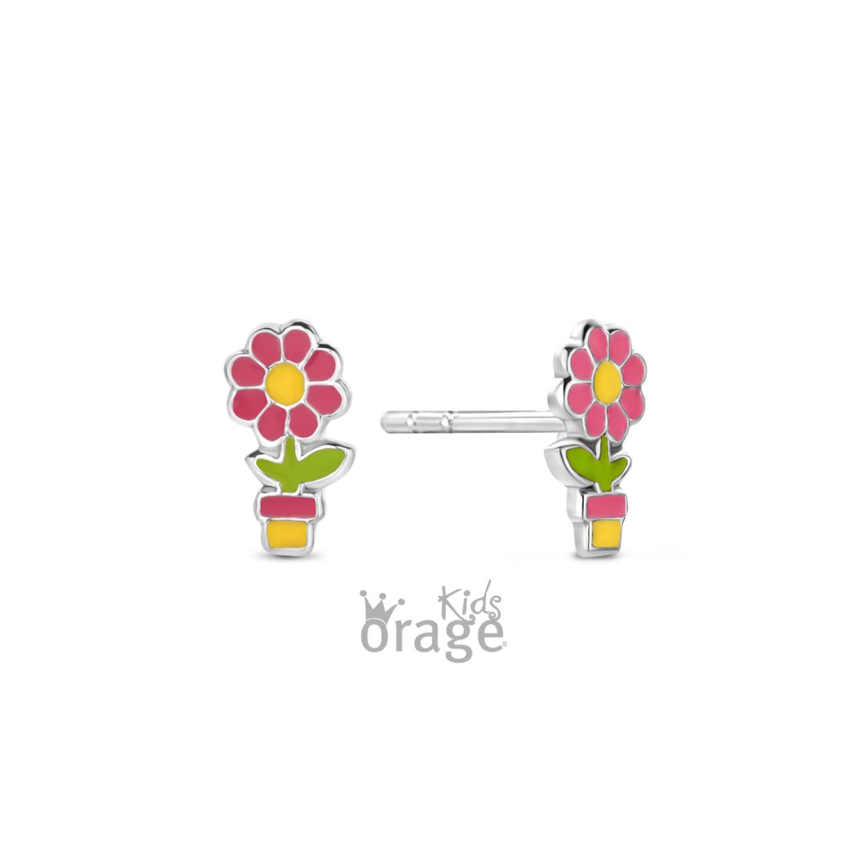 Orage Kids oorstekers bloempotjes - K2737