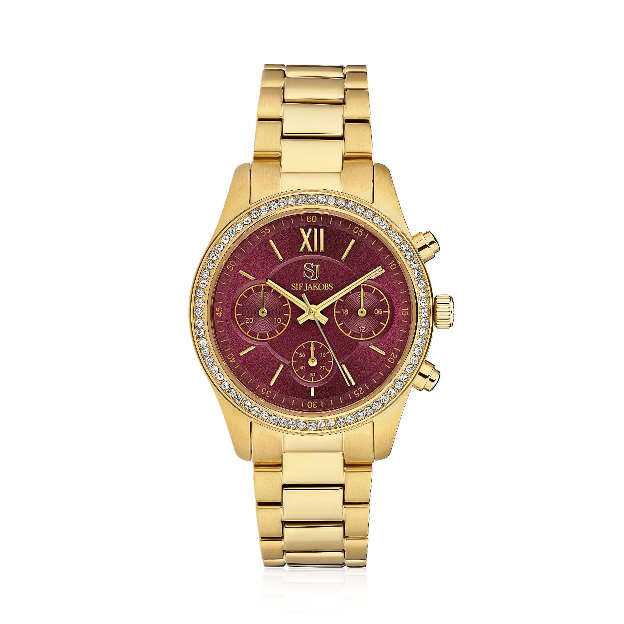 Sif Jakobs horloge 'Domenica' SJ-W2407-CZ-YG
Breedte in mm: 34
Waterdichtheid: 5 ATM / 50 Meter / 165 Feet
glas: krasvast saffierglas