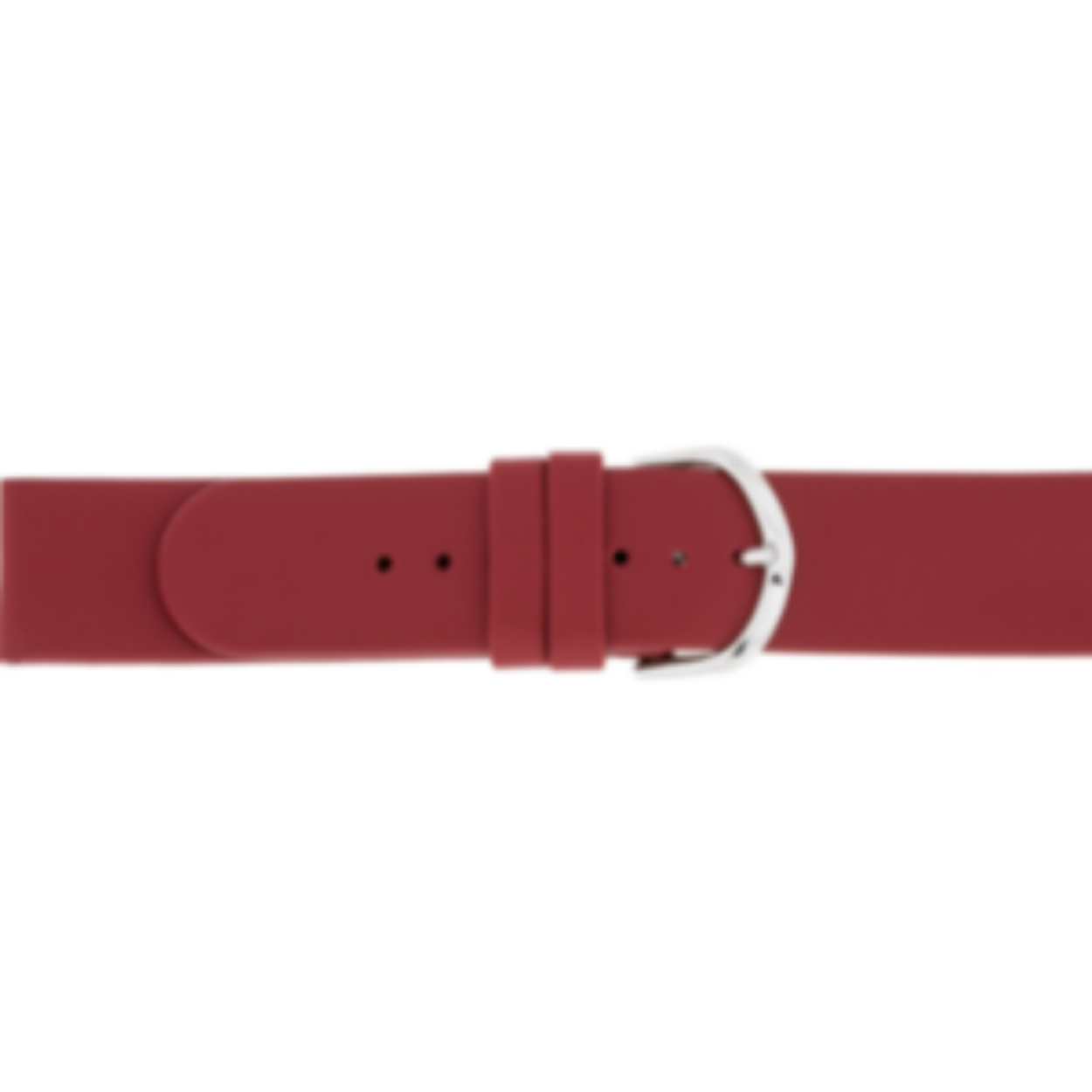 Horlogeband leer rood 24mm