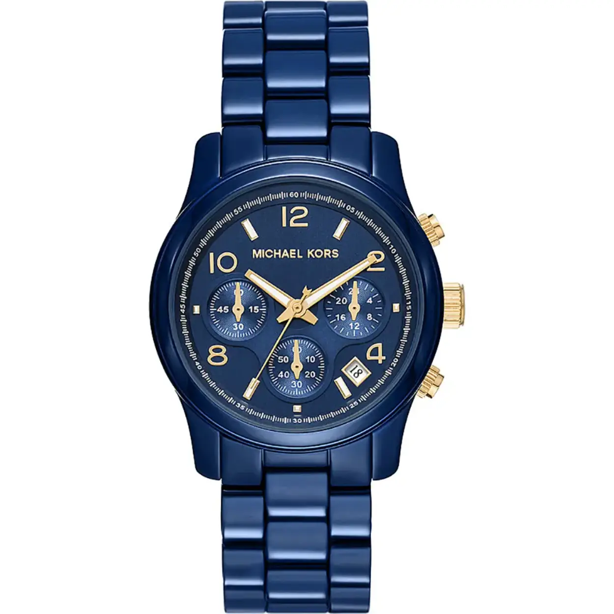 Dit Michael Kors horloge heeft een Roestvrijstaal kast met een diameter van 38 mm en is voorzien van een Roestvrijstaal band.

Het horloge is 10ATM. Dit betekent dat het horloge geschikt is om mee te zwemmen.