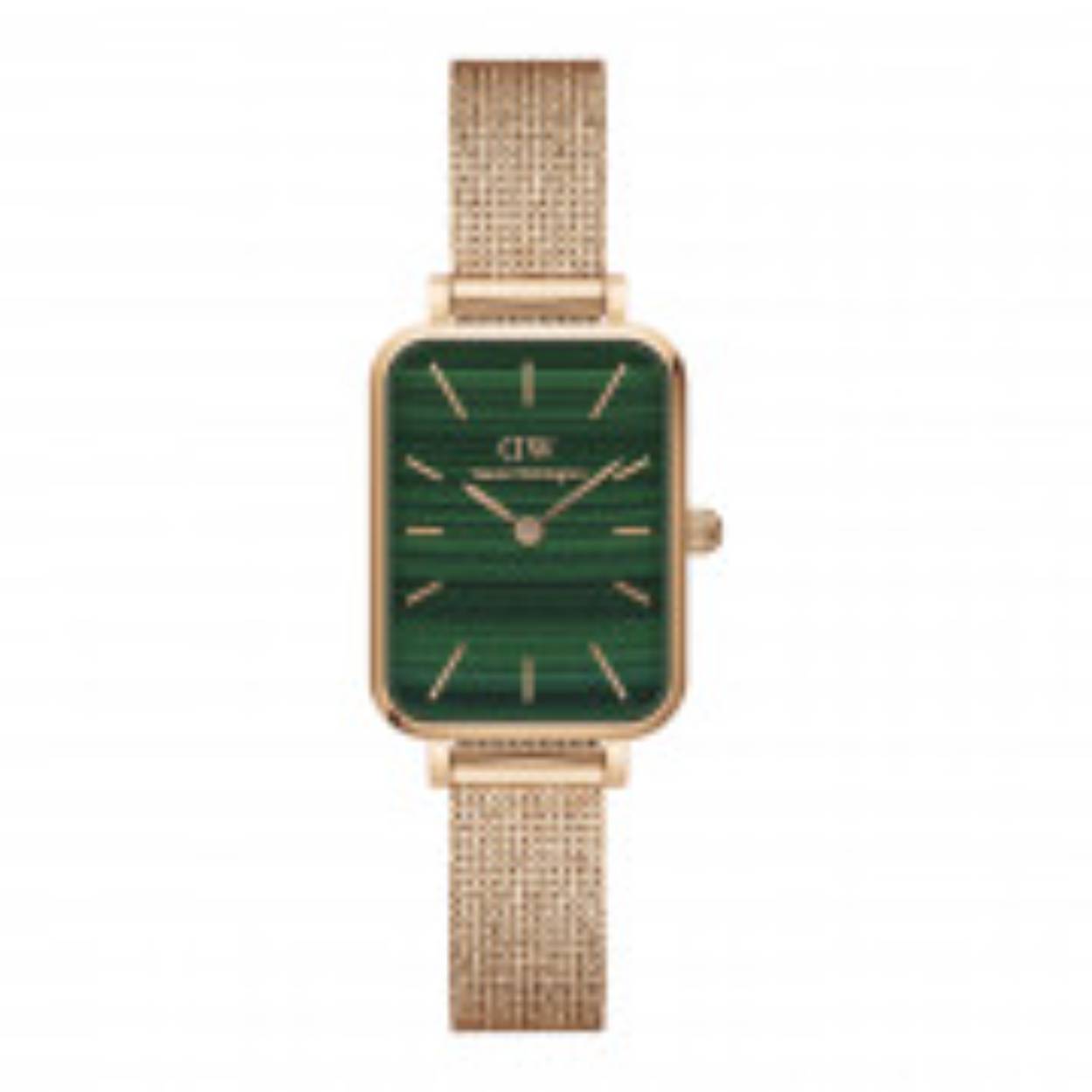 Daniel Wellington Quadro horloge ﻿DW00100437 voor dames.

Het horloge heeft een quartz uurwerk. De wijzerplaat is groen en is afgedekt met mineraalglas. De band is gemaakt van rvs. Van dit horloge heb je jarenlang draagplezier!