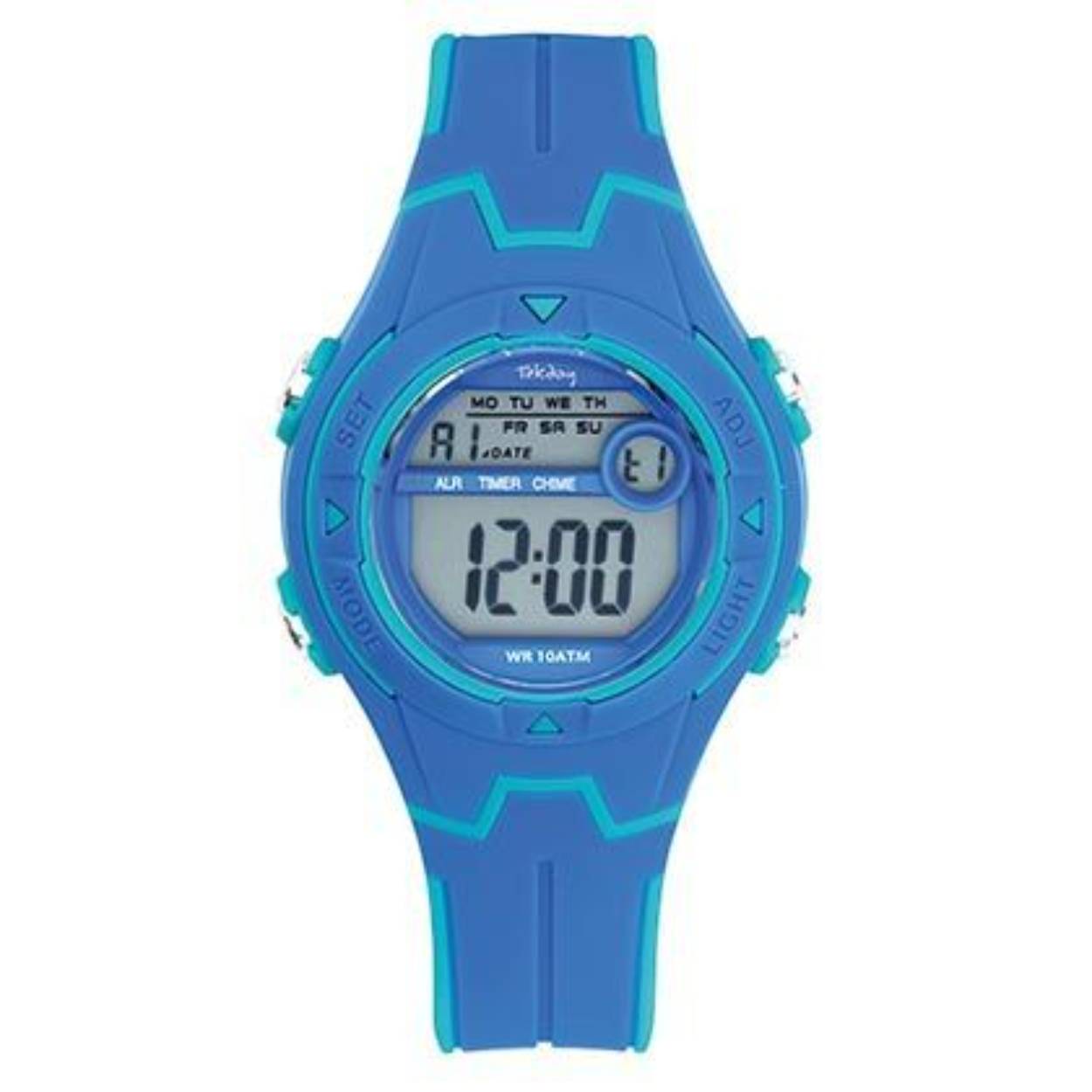 Digitaal Tekday horloge. Silicone band en tot 10 ATM waterdicht