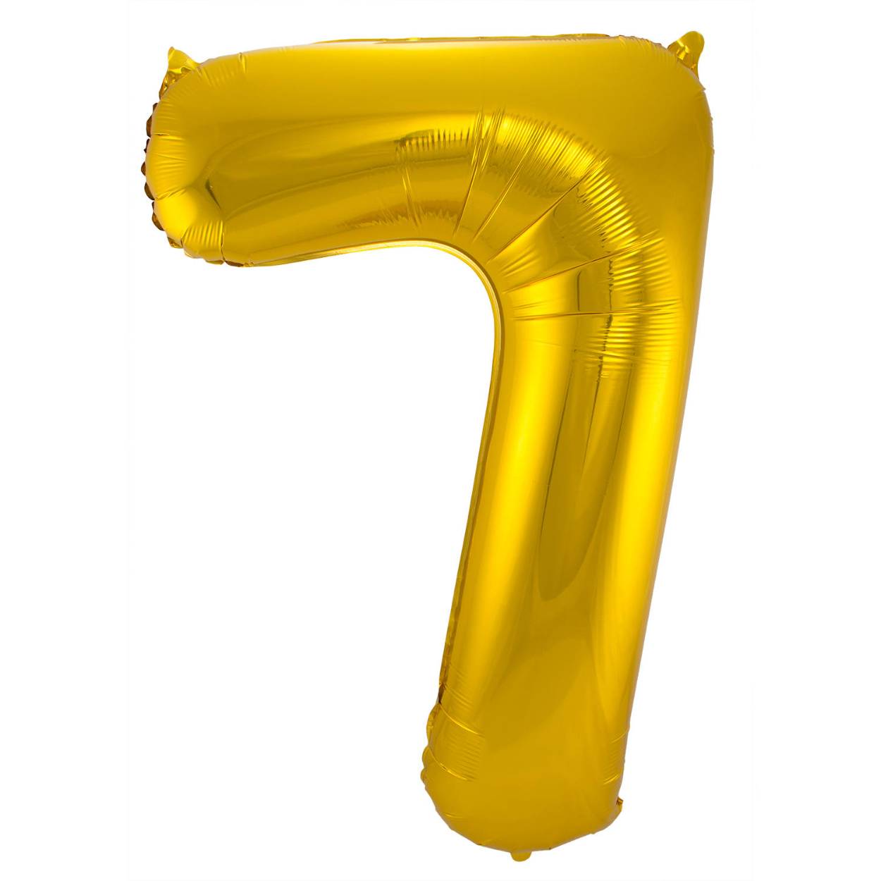 Gouden Folieballon Cijfer 7 - 86 cm. Inhoud: 1 folieballon. Kleur: Goudkleurig. Bijvoorbeeld te gebruiken tijdens de volgende feestgelegenheid/feestgelegenheden: Verjaardag, Jubileum en Kinderfeestje. Deze folieballon is 34 inch/86 cm. Het artikel is gemaakt van folie.