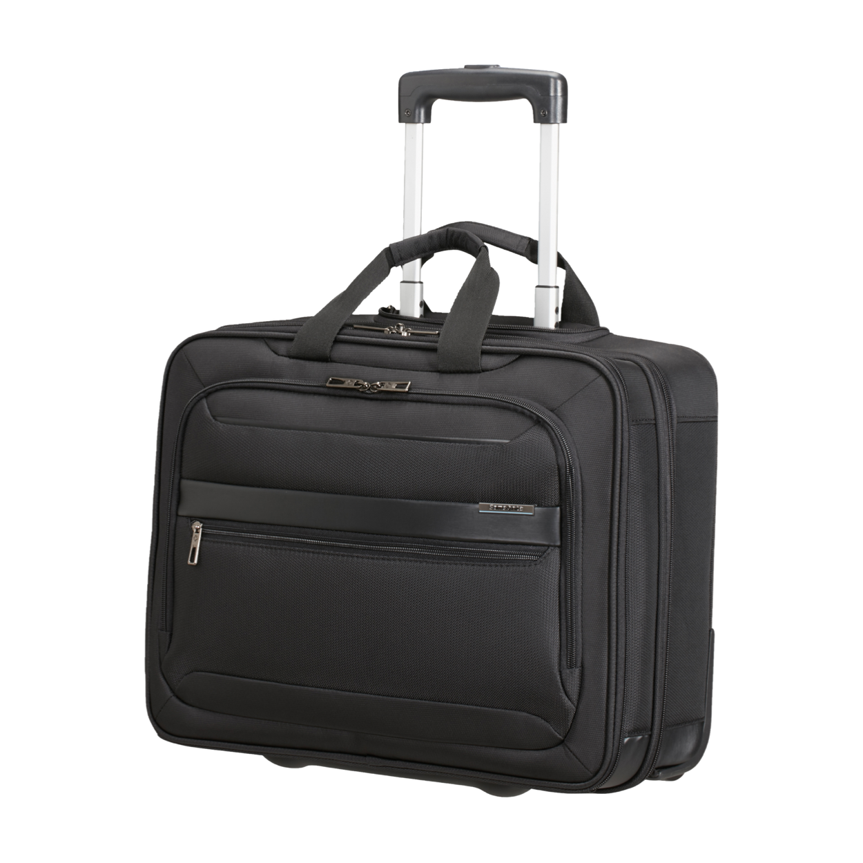 Een uitgesproken design, licht en elegant: dat zijn de kenmerken van Vectura Evo, de ultieme evolutie van een van de meest succesvolle en toegankelijke collecties van Samsonite. De collectie kreeg een formeel en eigentijds licht design en werd uitgerust met geavanceerde functies, zoals de nieuwe geïntegreerde USB-poort.

SMART FUNCTIES
USB-POORT
Eenvoudig te verbinden

SPECIFICATIES
5 jaar beperkte wereldwijde garantie
Laptoptas op wielen
KleurZwart
Materiaal 95% Polyester + 5% PU

Afmetingen
breed 35 x hoog 46 x diep 20 cm
Volume
27.5 L

BUITENKANT
Categorie Zacht
Standaardritsen
Dubbele trekstang
2 wielen
Vakken buitenkant 2 voorzijde
Smart sleeve achteraan
Tasje inbegrepen

BINNENKANT
Hoofdvak
Laptop vak voor laptop 17.3"
Vak voor tablet
Vak voor documenten
Krediet kaartenvak
Easy-Pass kabelorganisatie
Dankzij het ingenieuze Easy-Pass systeem, kan je jouw kabels vlot door de verschillende compartimenten van jouw tas halen. Zo kan je jouw elektronische apparaten opladen zonder deze uit jouw tas te halen.

Interne Organisatie
Ja
Powerbank Vak
Ja